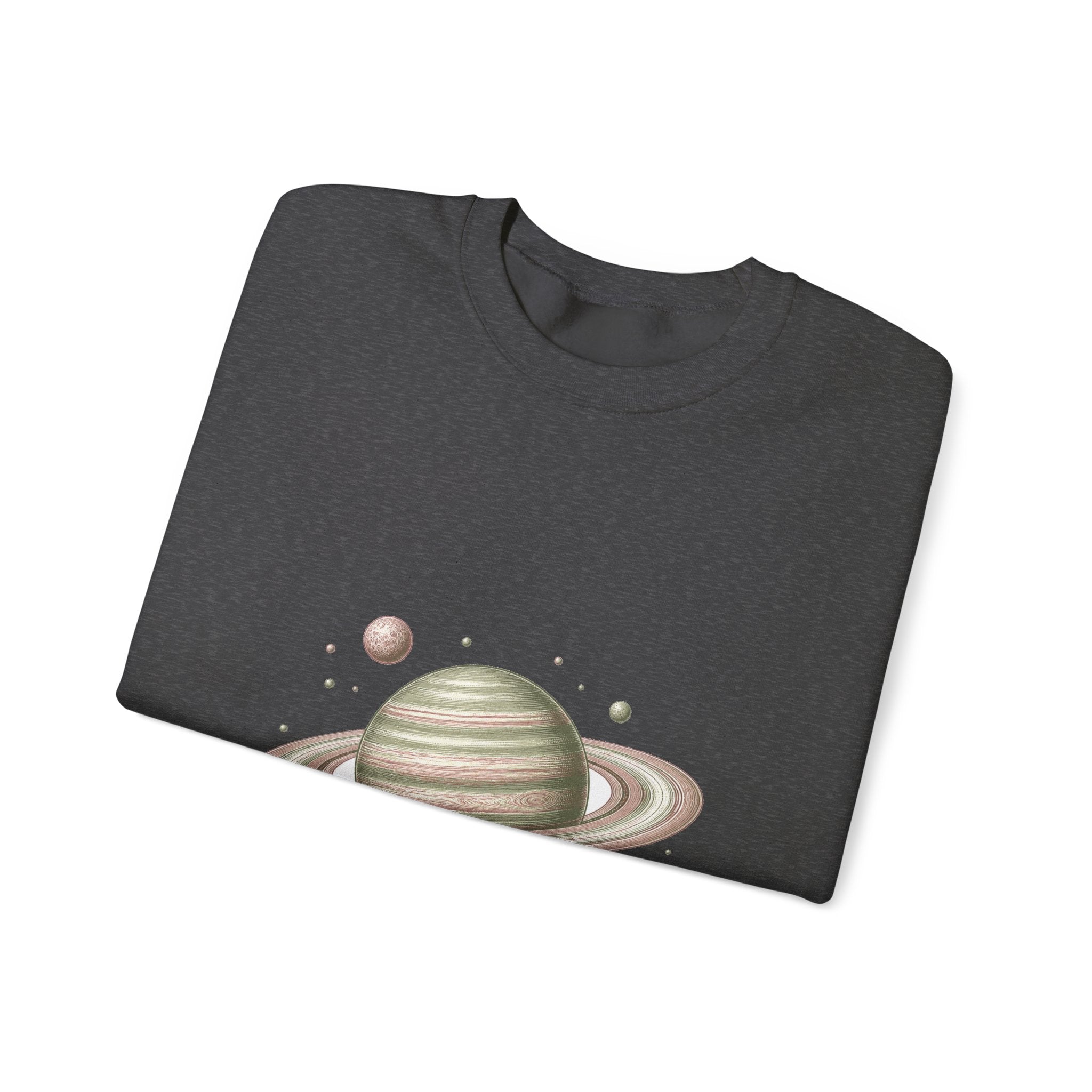 Matching Couple Sweatshirt - Saturn & Jupiter Matching Couple Premium Fleece Sweatshirt Vintage Art His Hers Honeymoon Gift - Design A