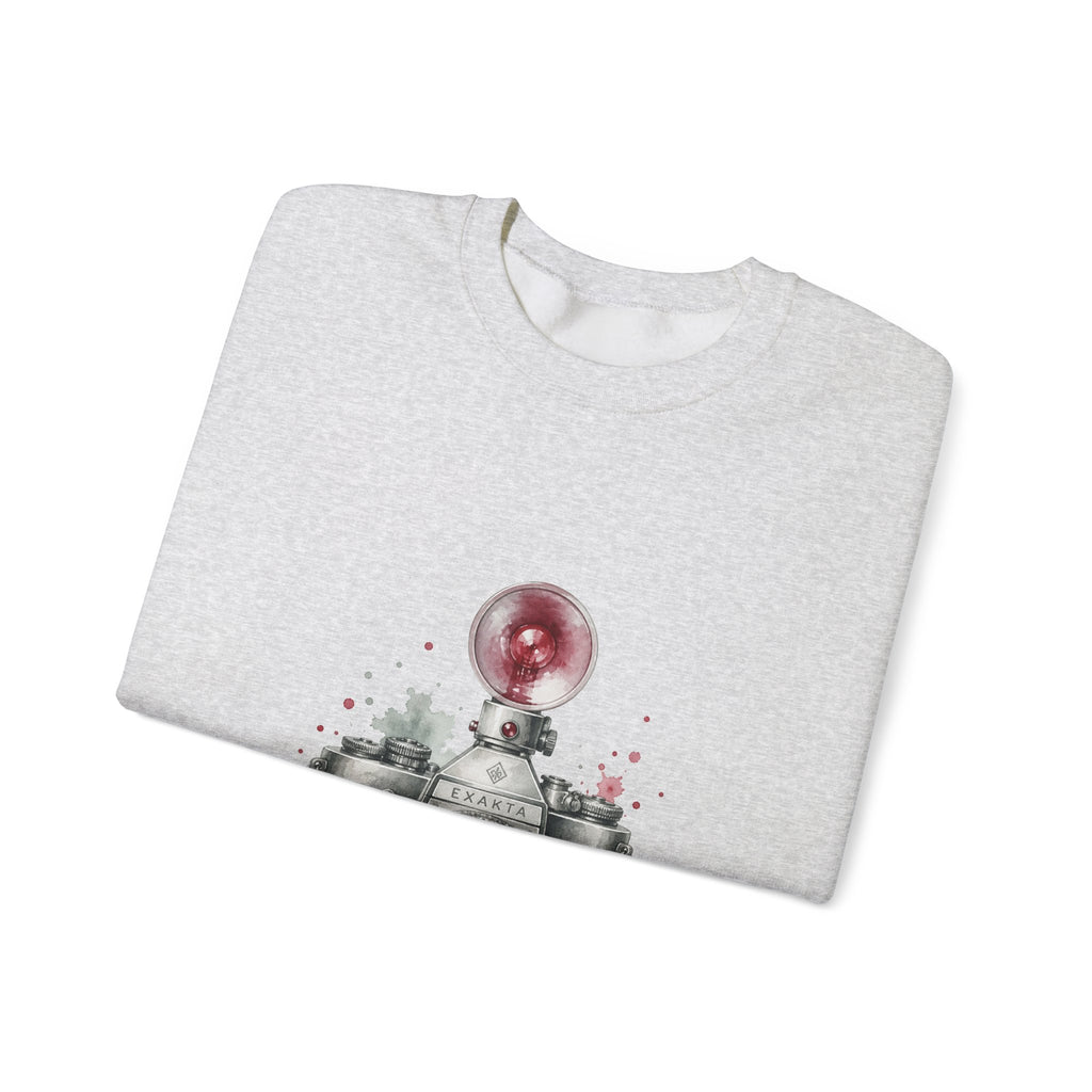Matching Couple Sweatshirt - Camera & Film Matching Couple Comfort Colors Crew Watercolor Art His Hers Birthday Gift - Design A
