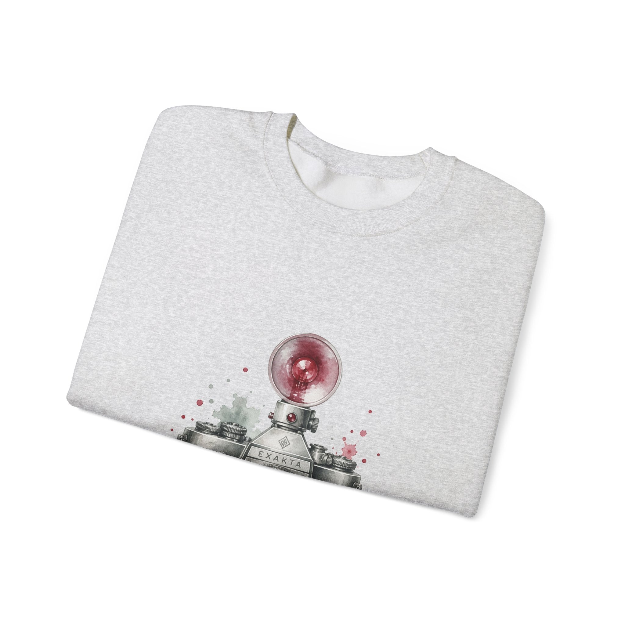 Matching Couple Sweatshirt - Camera & Film Matching Couple Comfort Colors Crew Watercolor Art His Hers Birthday Gift - Design A