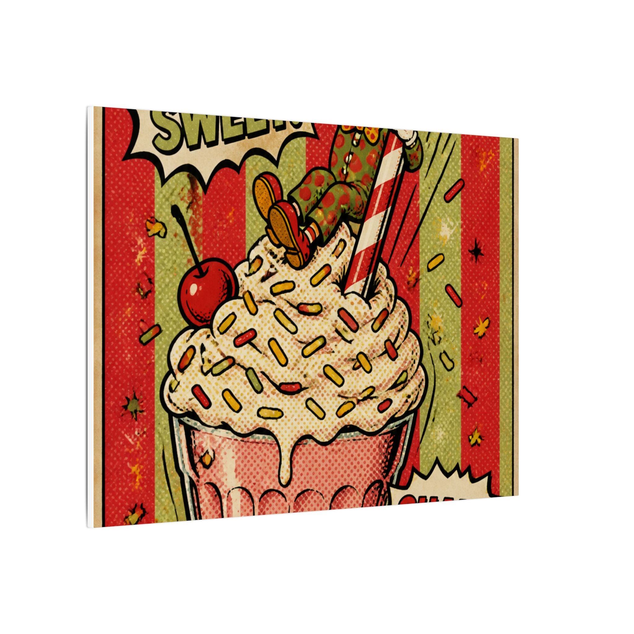 Milkshake Slide Clown Wall Art Canvas 16×20 Pop Art Living Room Decor Maximalist Print