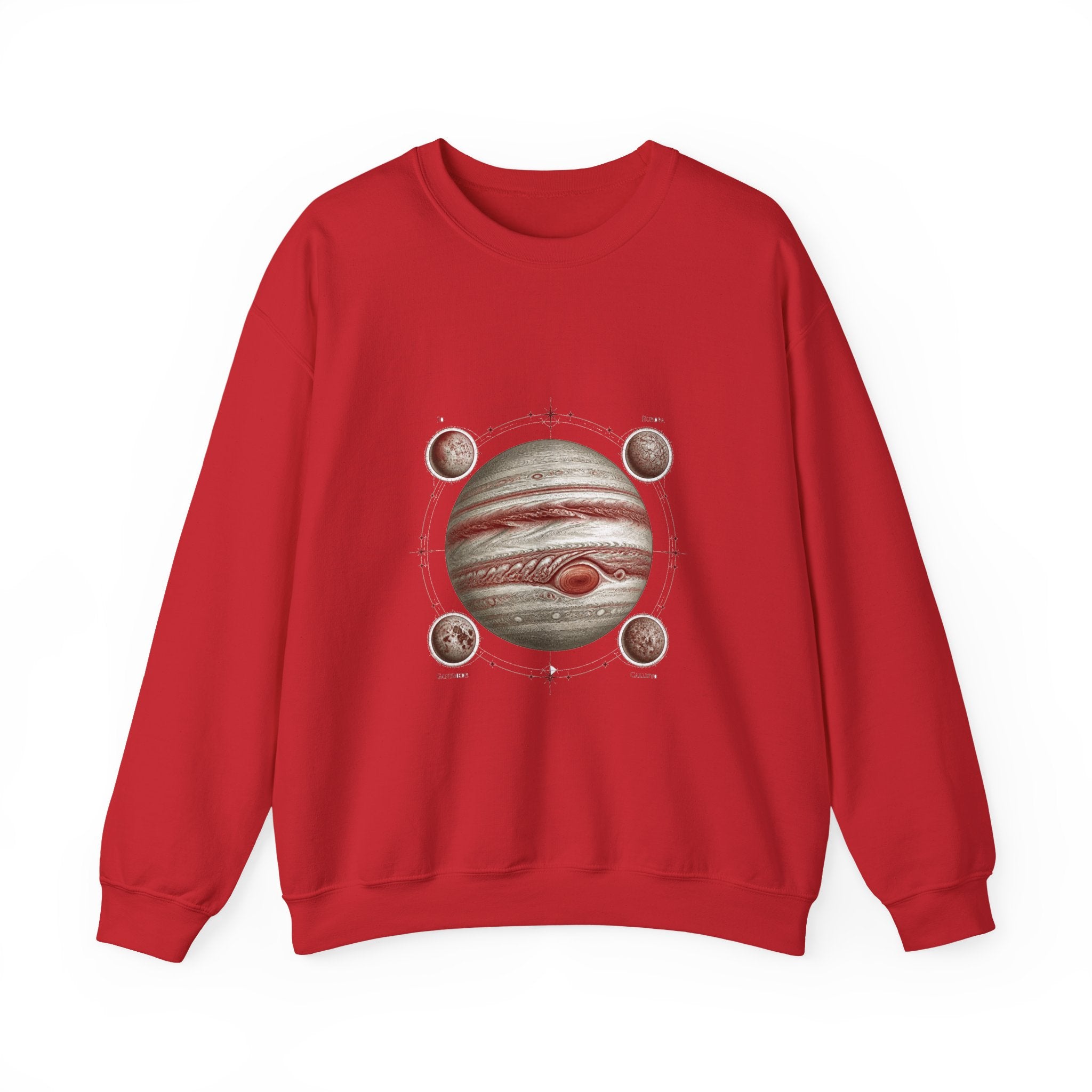 Matching Couple Sweatshirt - Saturn & Jupiter Matching Couple Crewneck Sweatshirt Vintage Art His Hers Wedding Gift - Design B