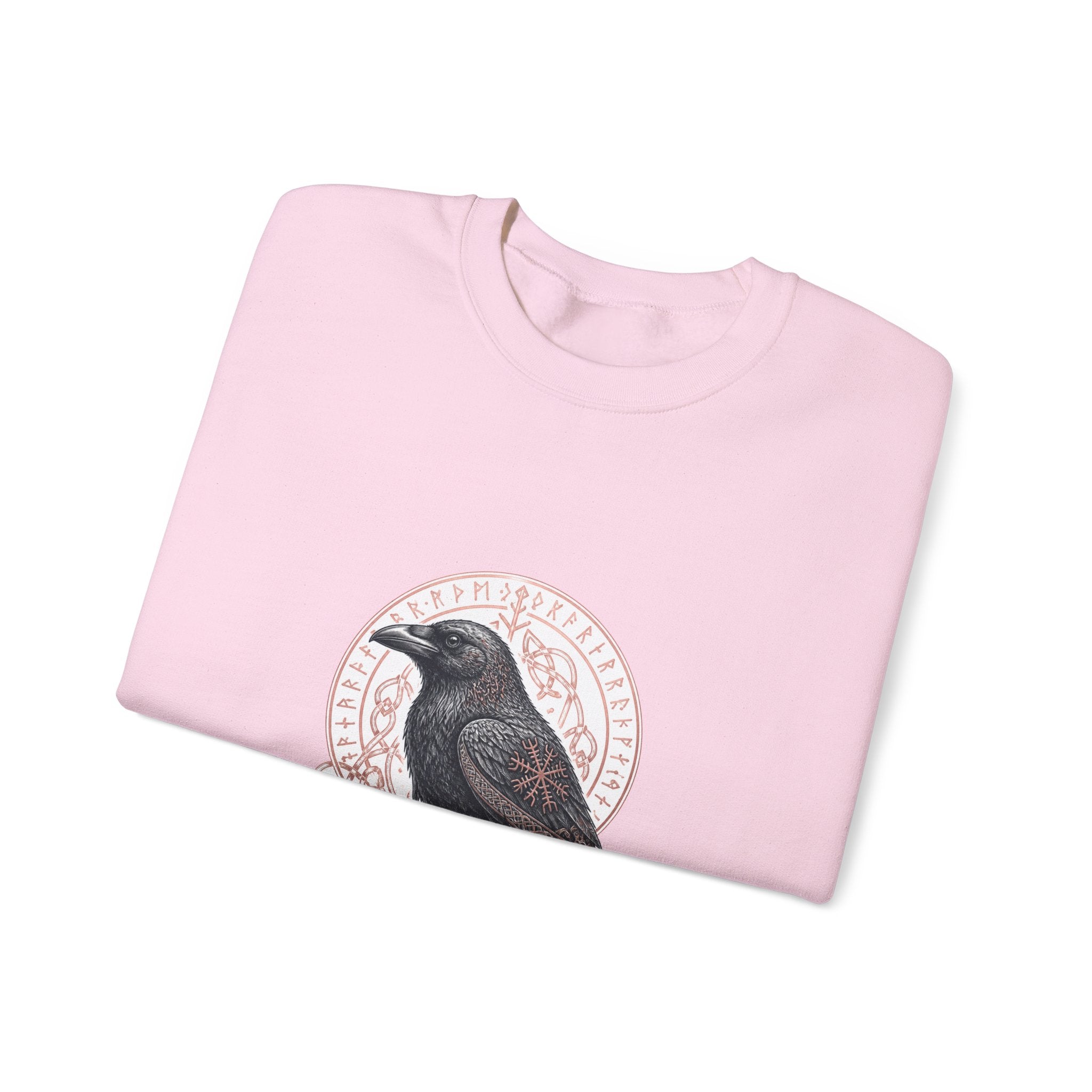 Matching Couple Sweatshirt - Huginn & Muninn Matching Couple Comfort Colors Crew Hand-Drawn Art His Hers Anniversary Gift - Design B