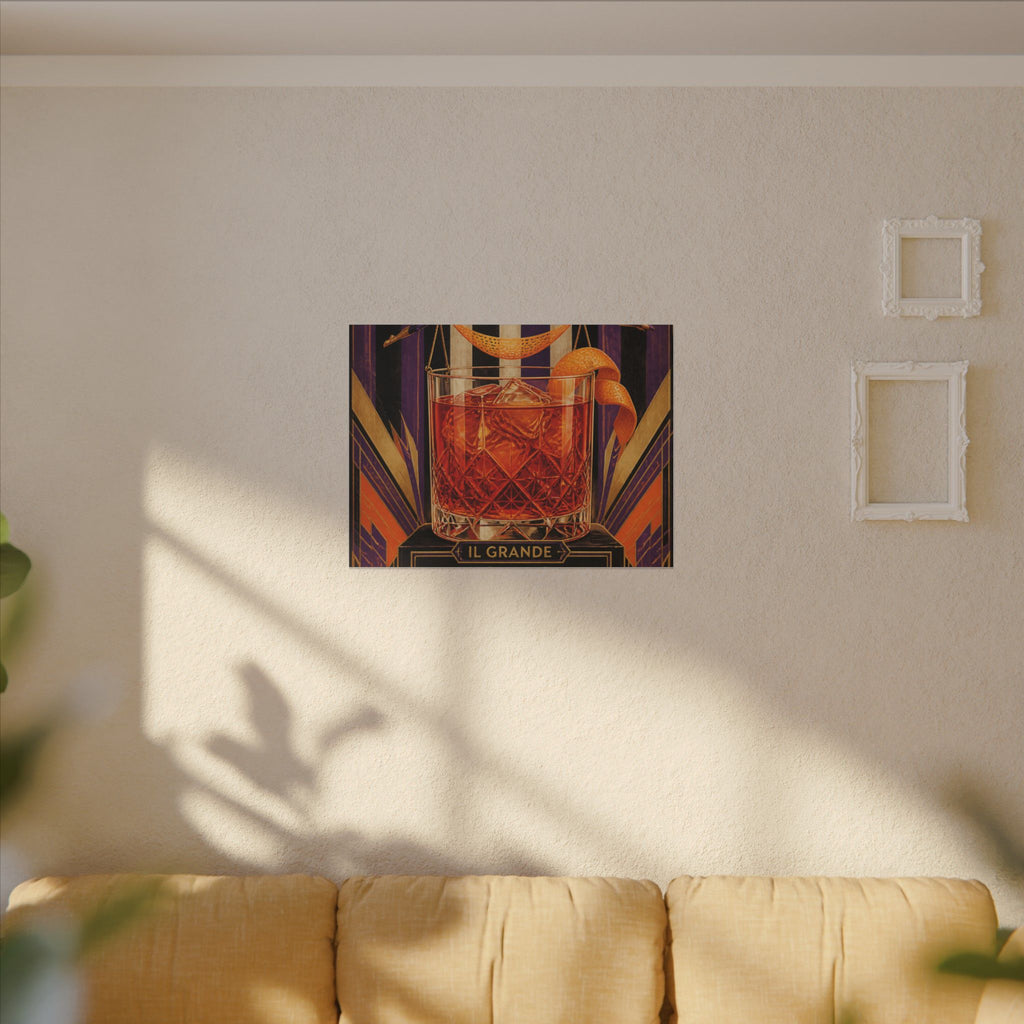 Negroni Trapeze Act Wall Art Canvas 16×20 Art Deco Entryway Decor Maximalist Print