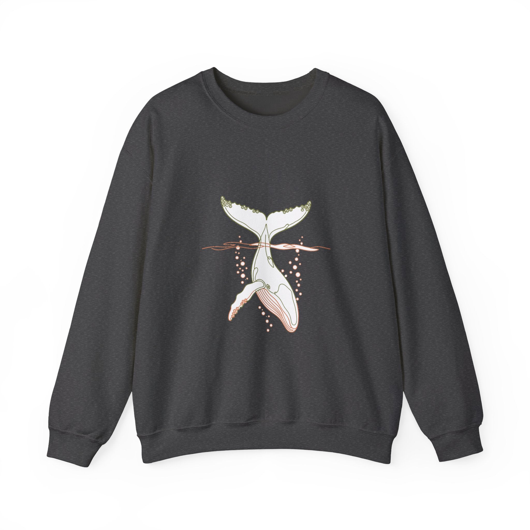 Matching Couple Sweatshirt - Eagle & Whale Matching Couple Premium Fleece Sweatshirt Minimalist Art His Hers Christmas Gift - Design B