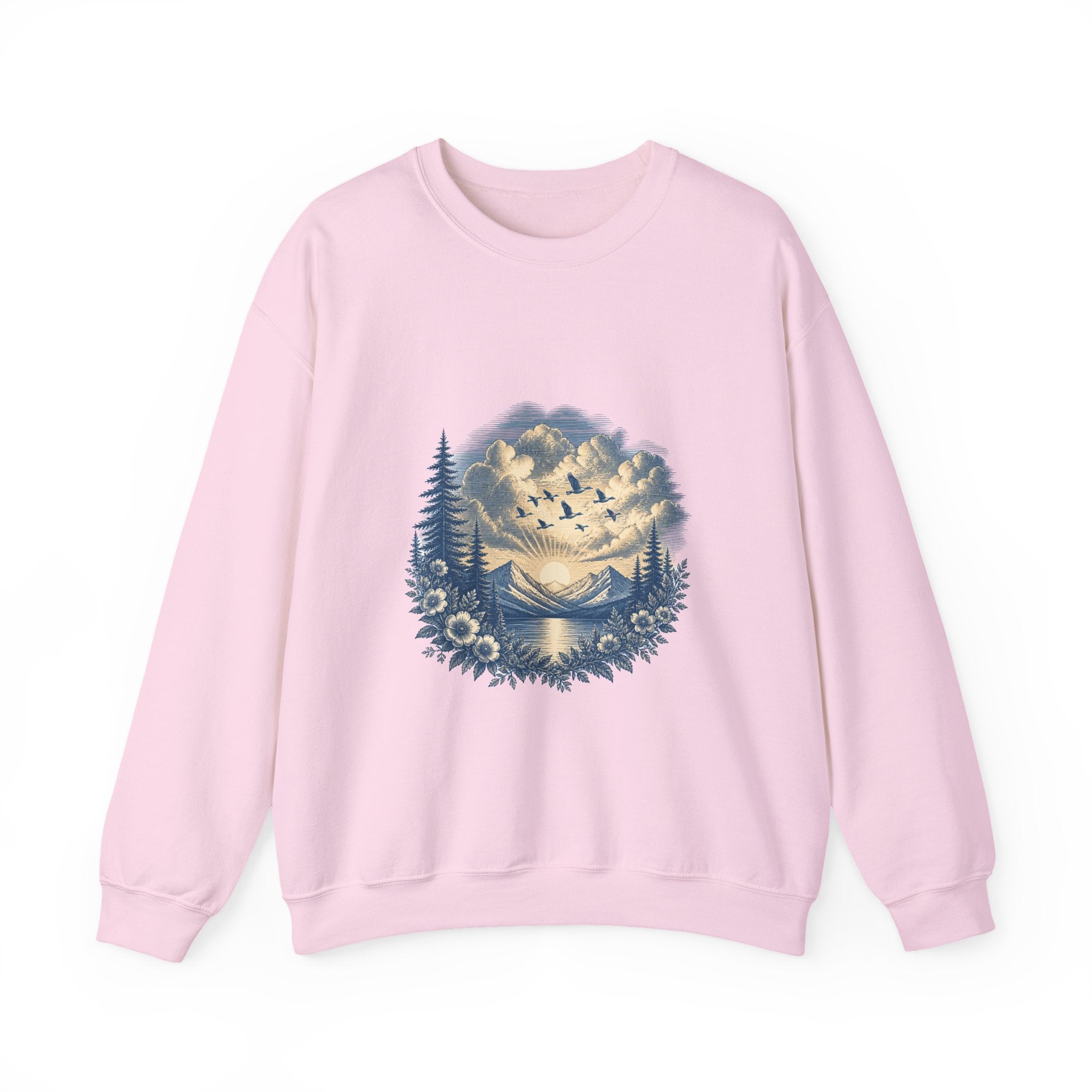 Matching Couple Sweatshirt - Sunrise & Sunset Matching Couple Comfort Colors Crew Vintage Art His Hers Honeymoon Gift - Design B