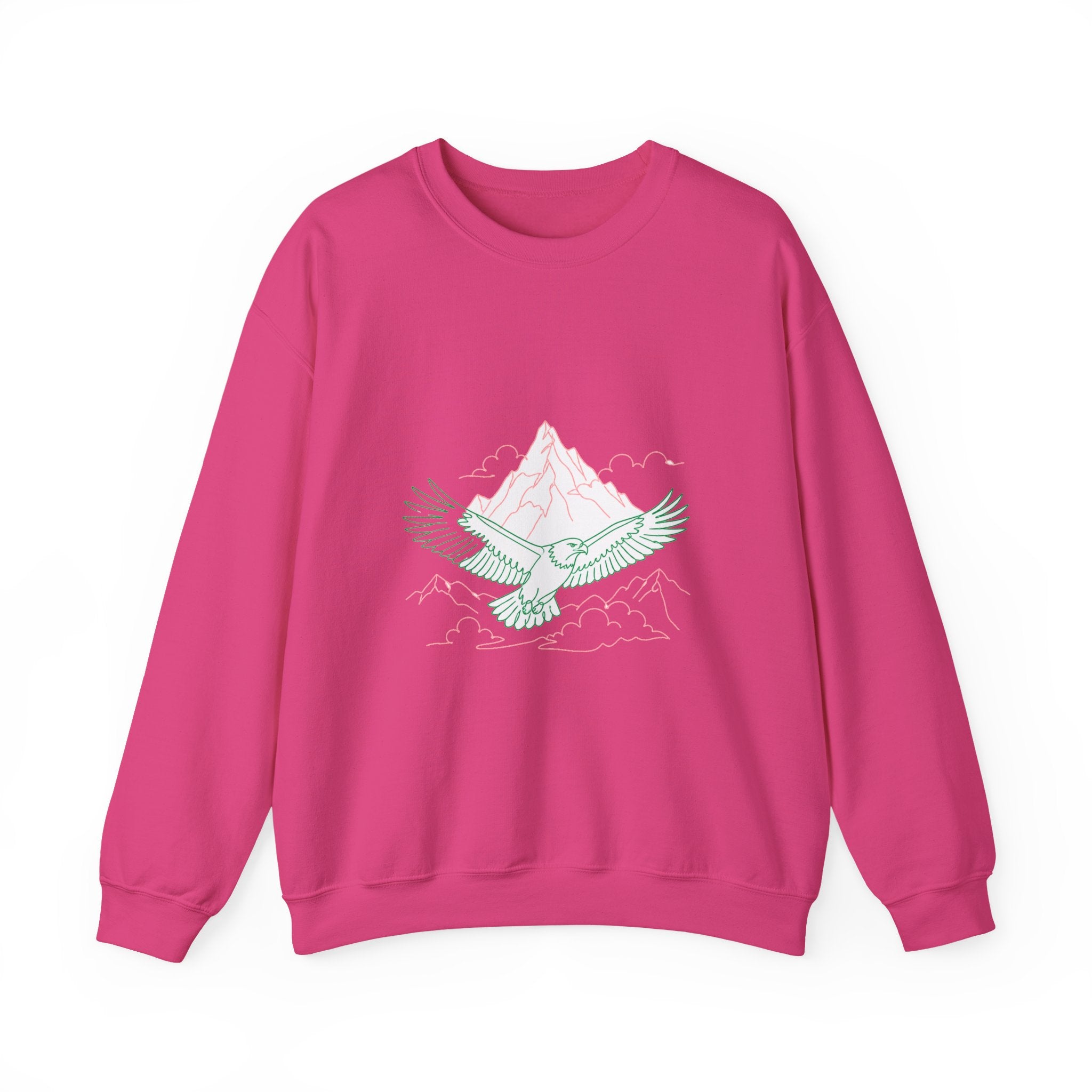 Matching Couple Sweatshirt - Eagle & Whale Matching Couple Comfort Colors Crew Minimalist Art His Hers Christmas Gift - Design A