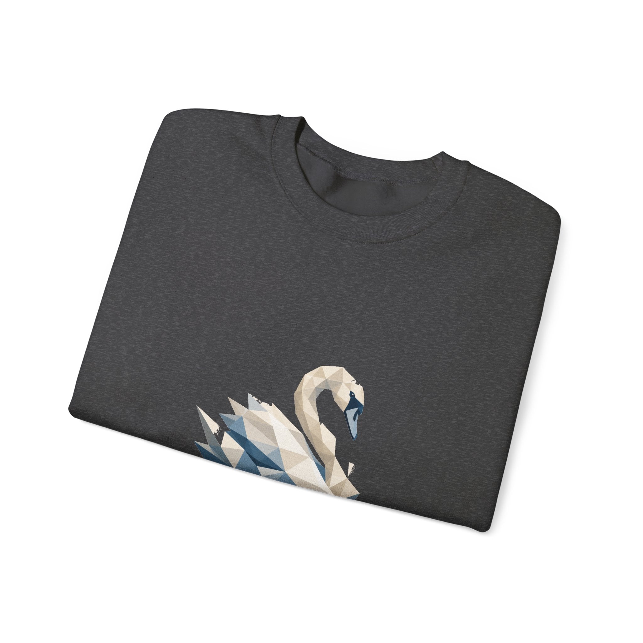 Matching Couple Sweatshirt - Raven & Swan Matching Couple Comfort Colors Crew Geometric Art His Hers Love Gift - Design B