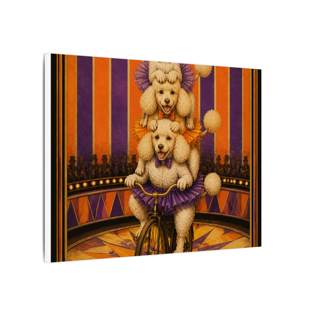 Poodle Stack Bicycle Wall Art Canvas 16×20 Art Deco Entryway Decor Maximalist Print