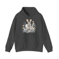 Matching Couple Sweatshirt - Fox & Rabbit Matching Couple Hooded Sweatshirt Watercolor Art His Hers Engagement Gift - Design B