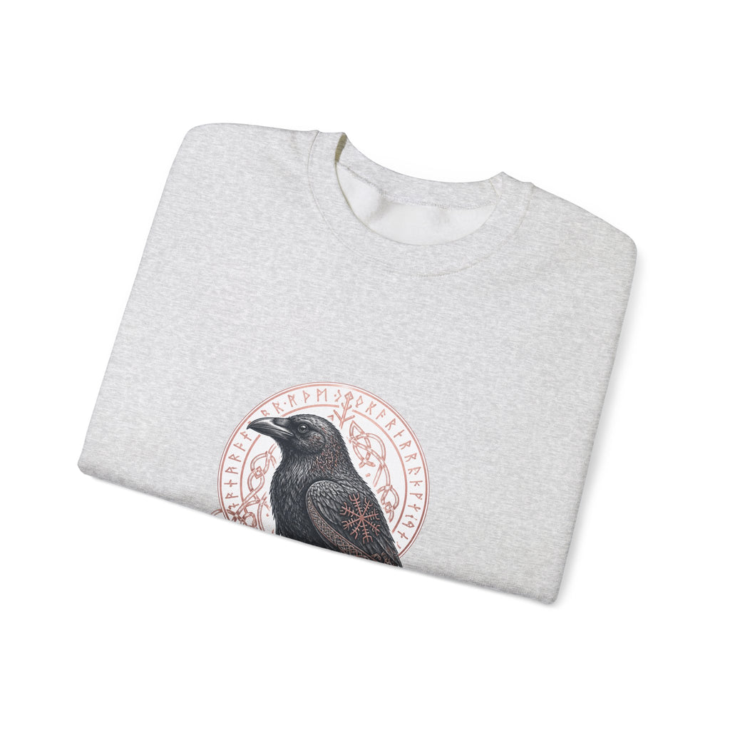 Matching Couple Sweatshirt - Huginn & Muninn Matching Couple Comfort Colors Crew Hand-Drawn Art His Hers Anniversary Gift - Design B