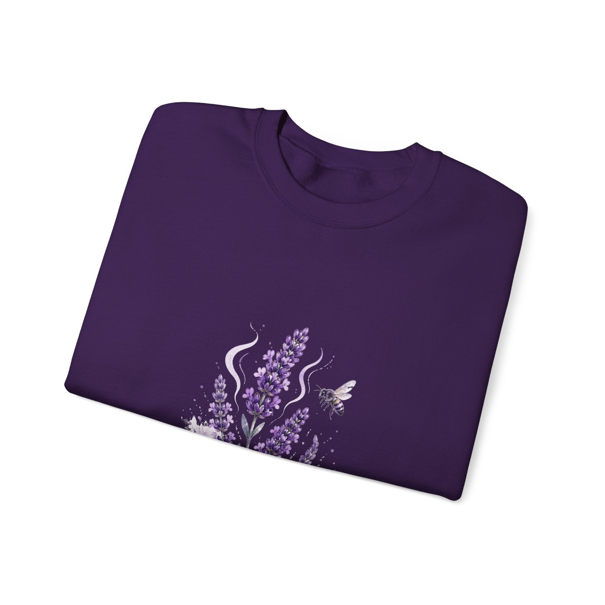 Matching Couple Sweatshirt - Lavender & Thistle Matching Couple Comfort Colors Crew Watercolor Art His Hers Birthday Gift - Design A
