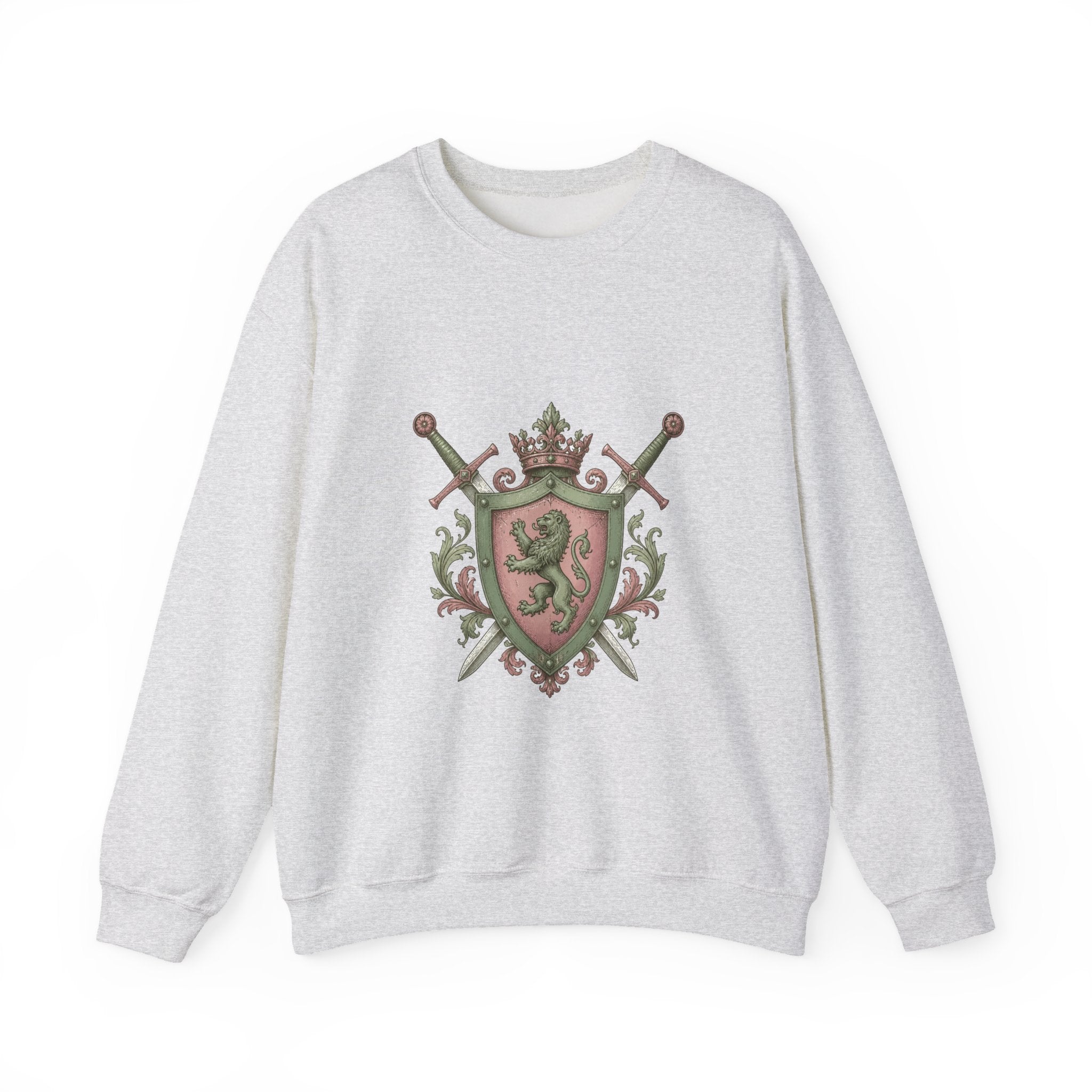 Matching Couple Sweatshirt - Crown & Shield Matching Couple Comfort Colors Crew Vintage Art His Hers Honeymoon Gift - Design B