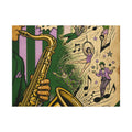 Saxophone Music Circus Wall Art Canvas 24×36 Pop Art Restaurant Decor Maximalist Print