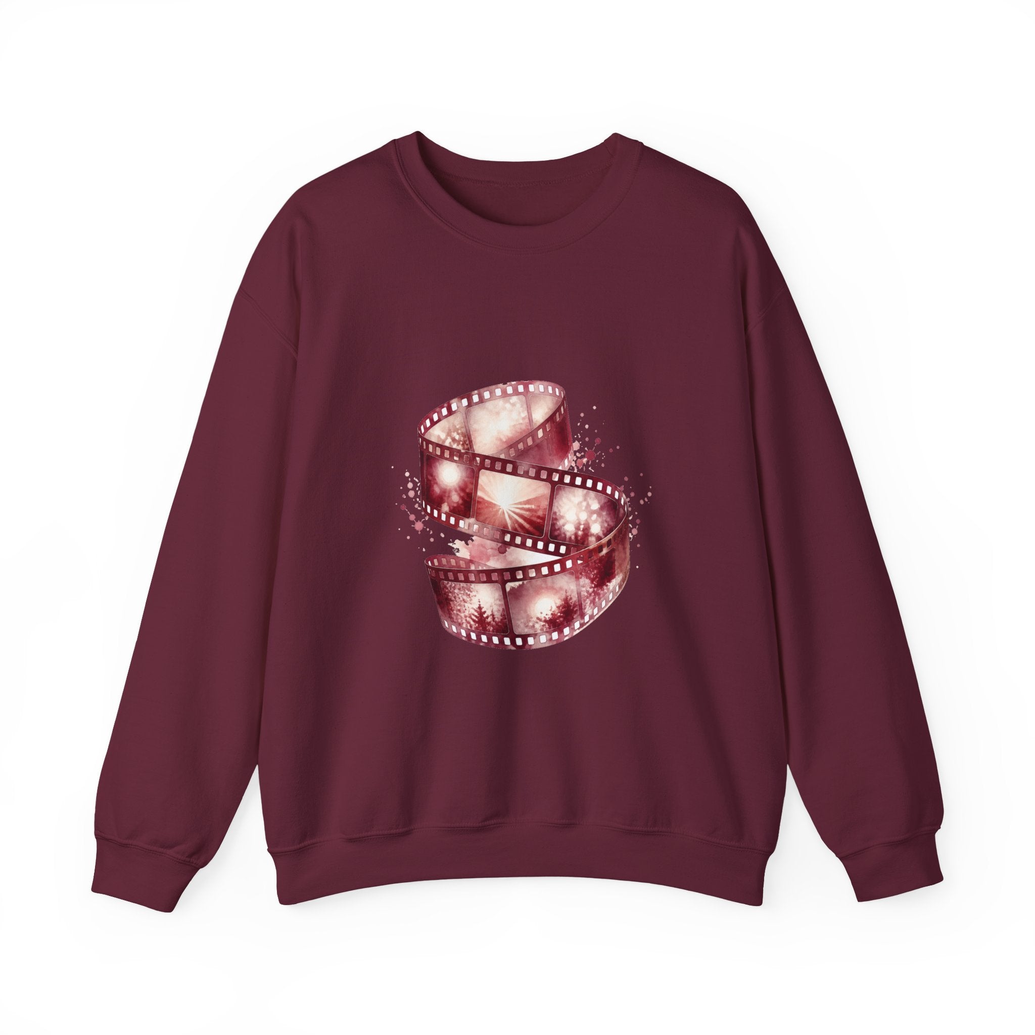Matching Couple Sweatshirt - Camera & Film Matching Couple Premium Fleece Sweatshirt Watercolor Art His Hers Birthday Gift - Design B