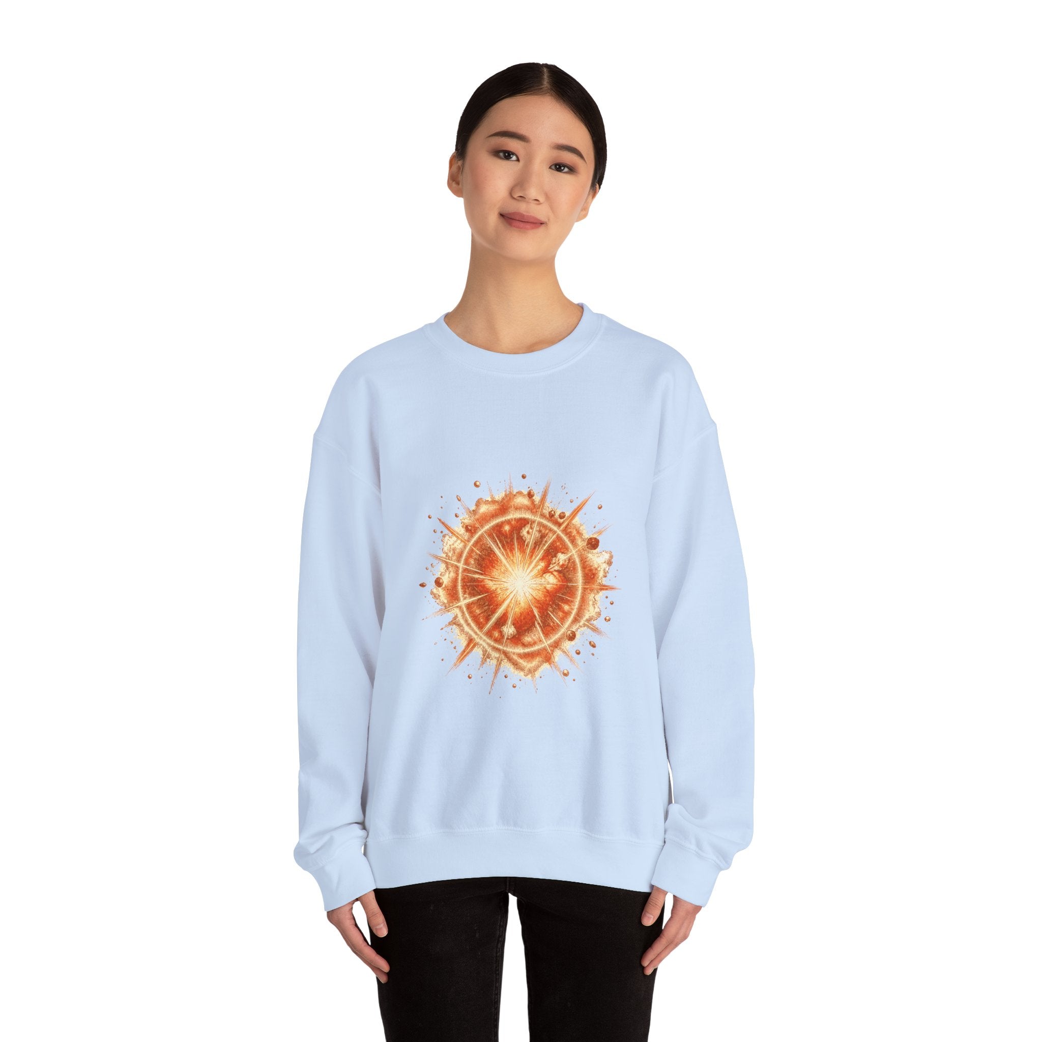 Matching Couple Sweatshirt - Galaxy & Supernova Matching Couple Crewneck Sweatshirt Hand-Drawn Art His Hers Best Friend Gift - Design B