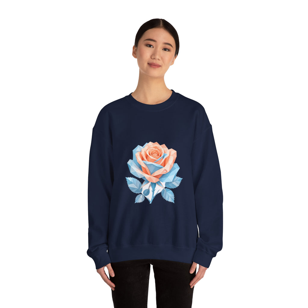 Matching Couple Sweatshirt - Rose & Thorn Matching Couple Comfort Colors Crew Geometric Art His Hers Love Gift - Design A
