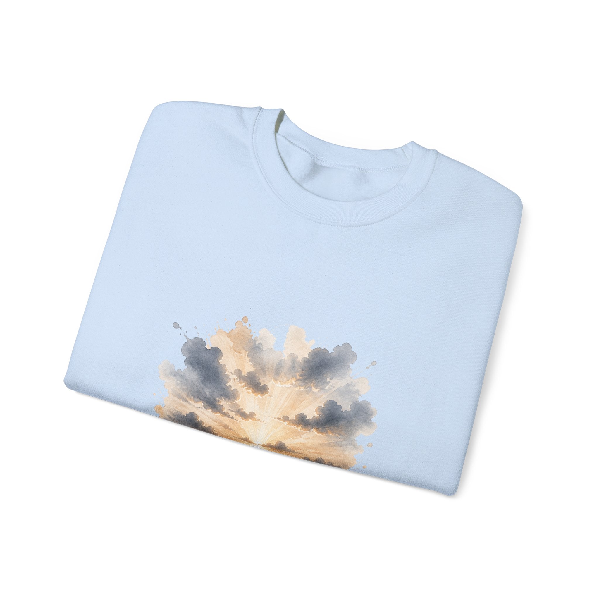 Matching Couple Sweatshirt - Sunrise & Sunset Matching Couple Premium Fleece Sweatshirt Watercolor Art His Hers Birthday Gift - Design A