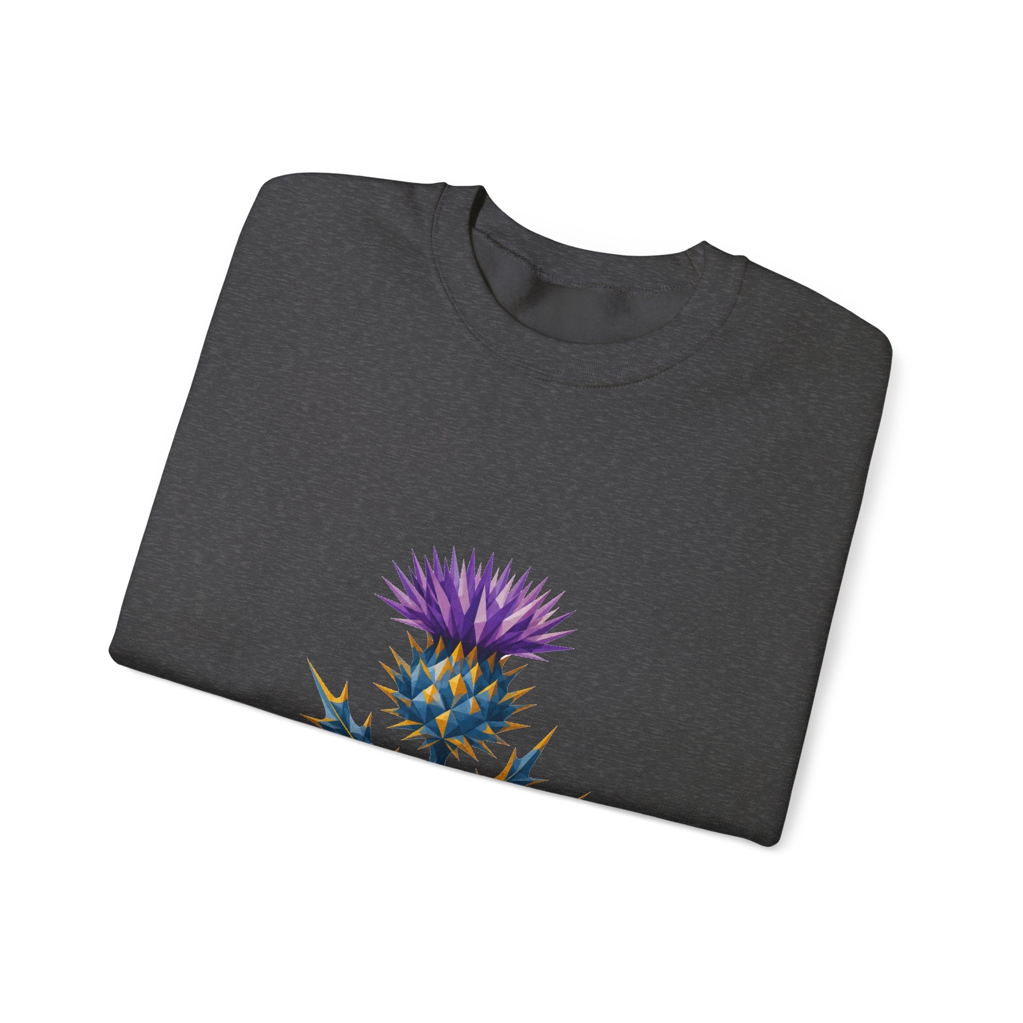 Matching Couple Sweatshirt - Lavender & Thistle Matching Couple Crewneck Sweatshirt Geometric Art His Hers Couple Gift - Design B
