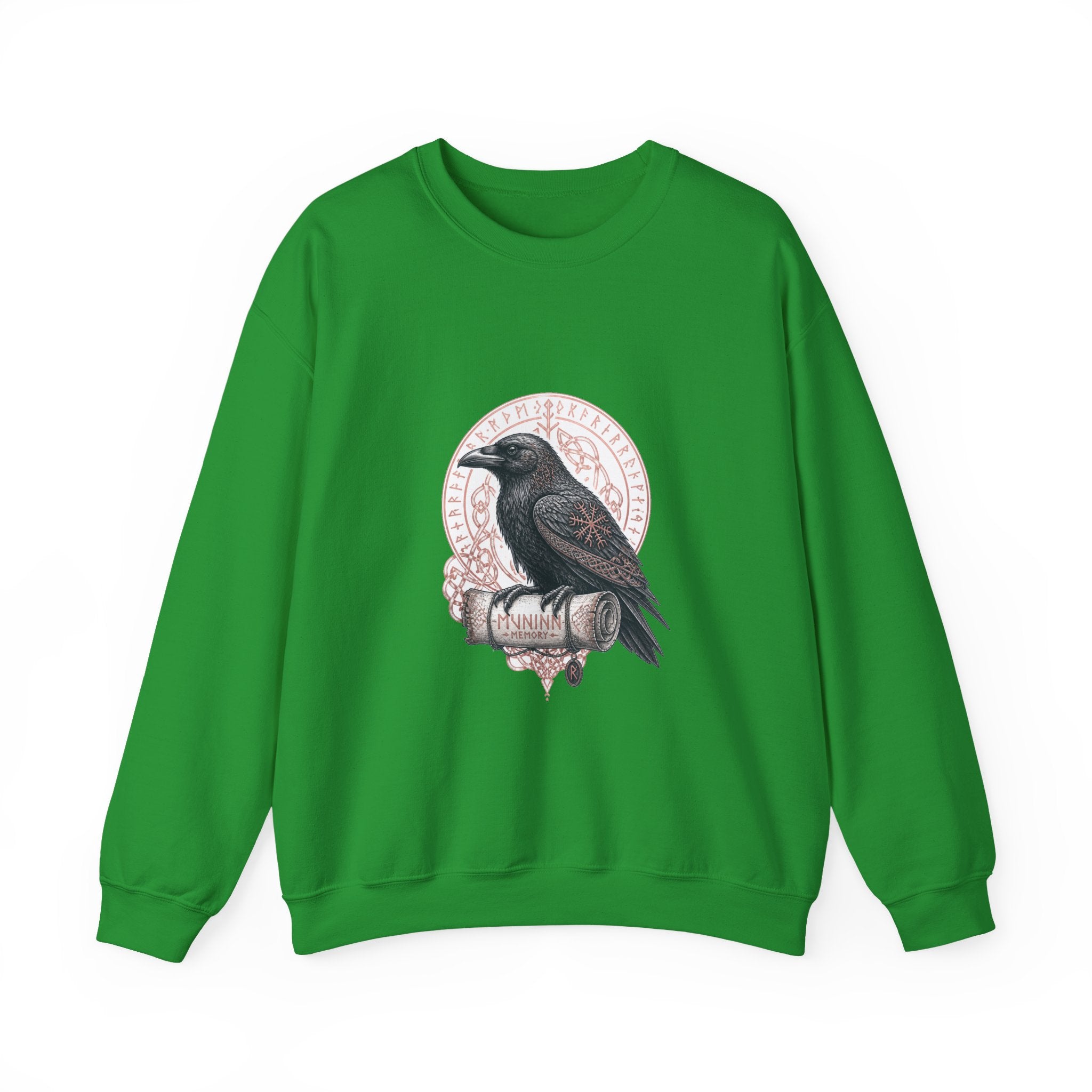 Matching Couple Sweatshirt - Huginn & Muninn Matching Couple Comfort Colors Crew Hand-Drawn Art His Hers Anniversary Gift - Design B