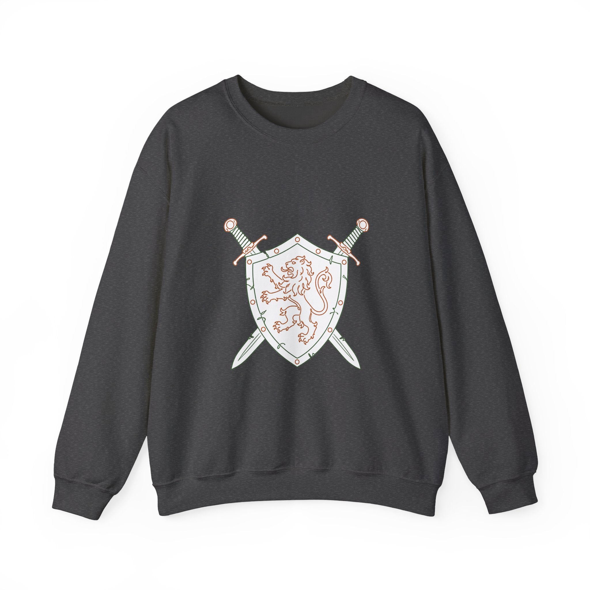 Matching Couple Sweatshirt - Crown & Shield Matching Couple Premium Fleece Sweatshirt Minimalist Art His Hers Christmas Gift - Design B
