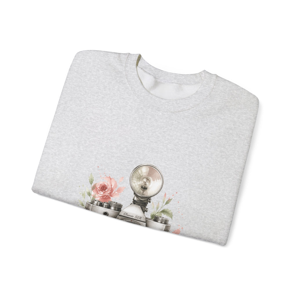 Matching Couple Sweatshirt - Camera & Film Matching Couple Crewneck Sweatshirt Watercolor Art His Hers Engagement Gift - Design A
