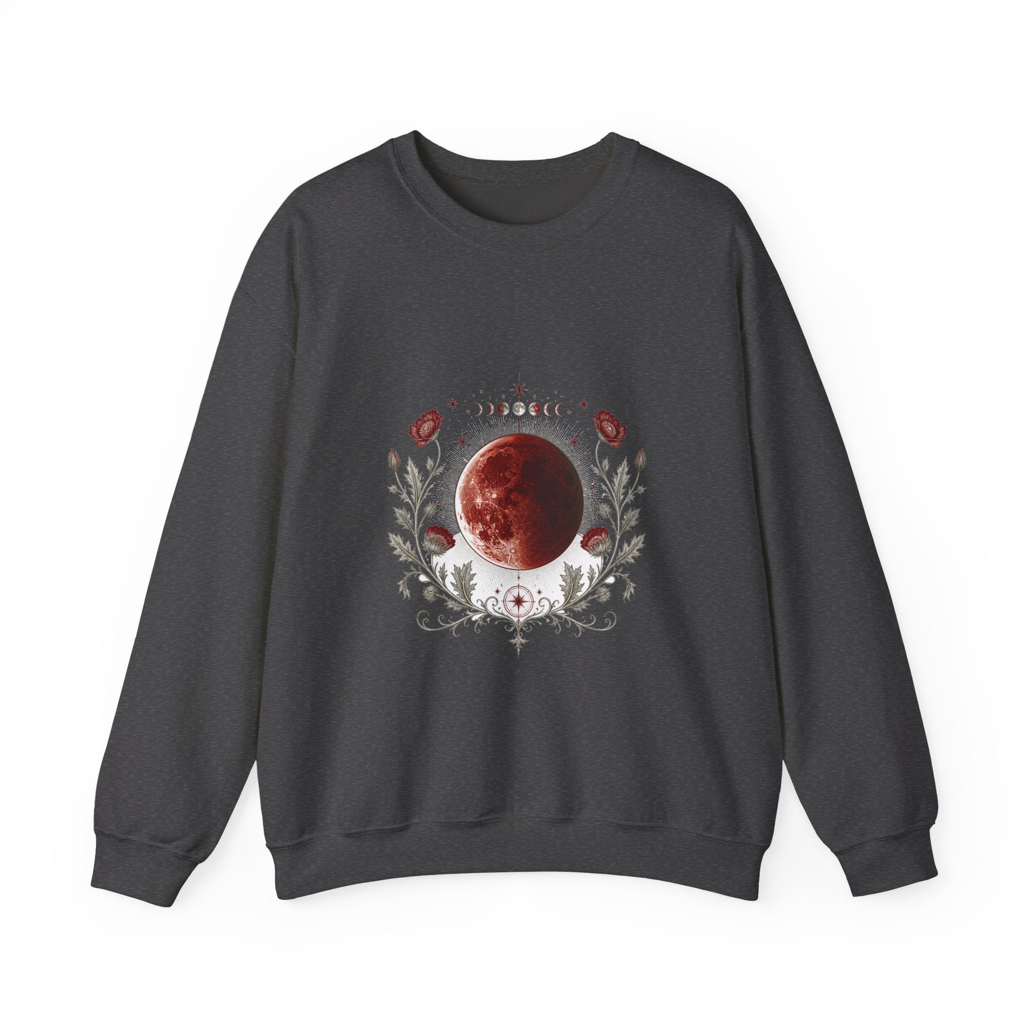 Matching Couple Sweatshirt - Solar & Lunar Eclipse Matching Couple Comfort Colors Crew Vintage Art His Hers Honeymoon Gift - Design B