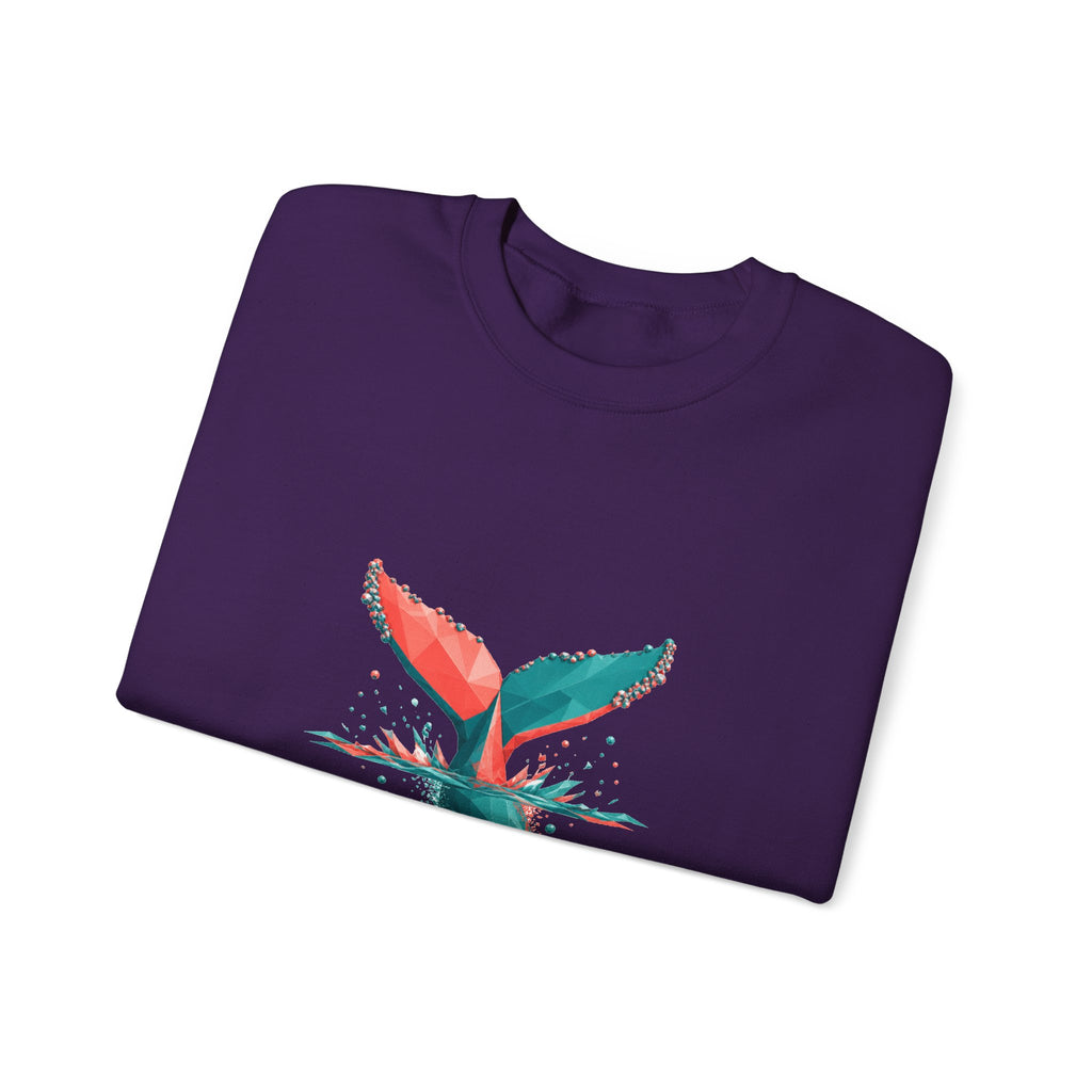 Matching Couple Sweatshirt - Eagle & Whale Matching Couple Comfort Colors Crew Geometric Art His Hers Love Gift - Design B