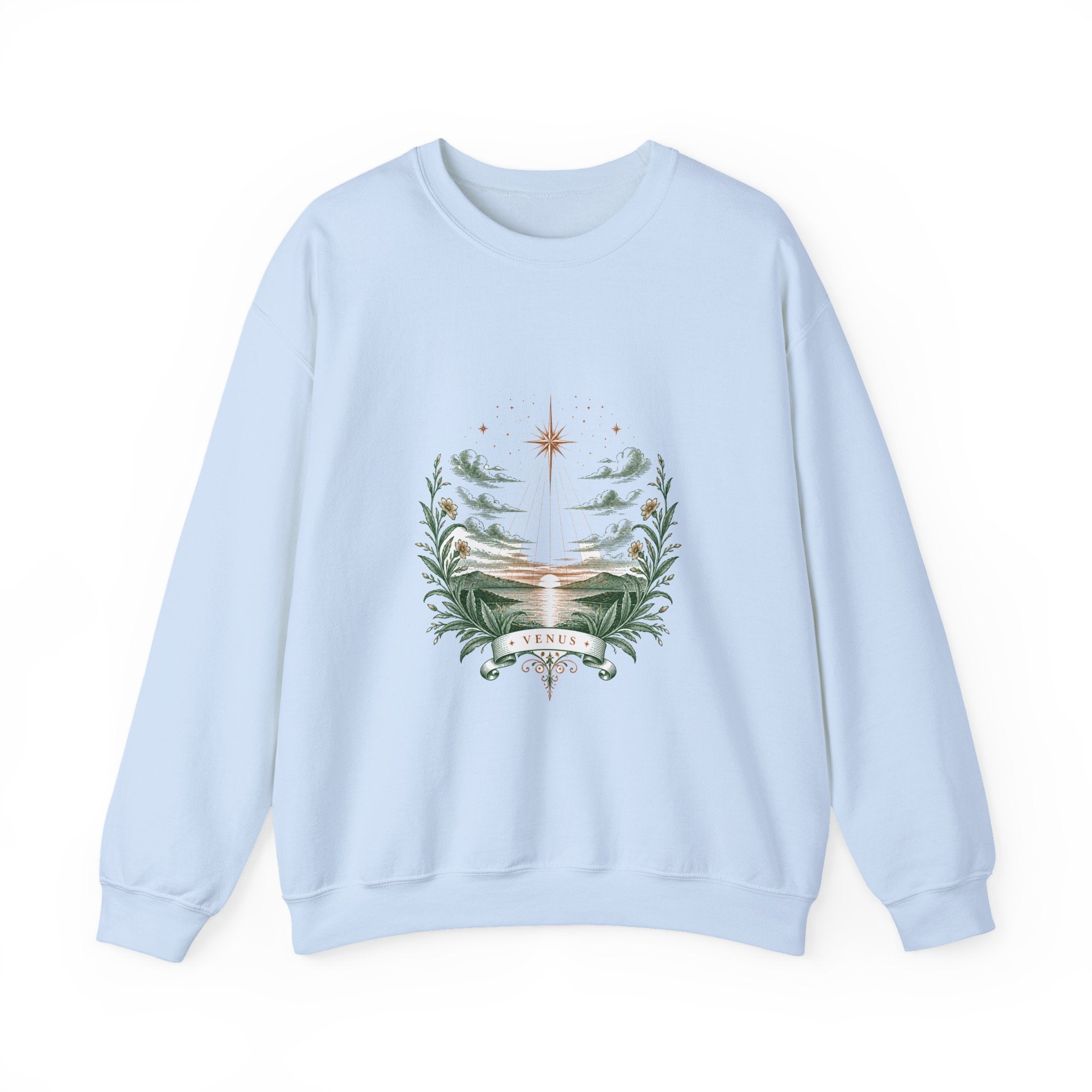 Matching Couple Sweatshirt - Evening & Morning Star Matching Couple Premium Fleece Sweatshirt Vintage Art His Hers Honeymoon Gift - Design A