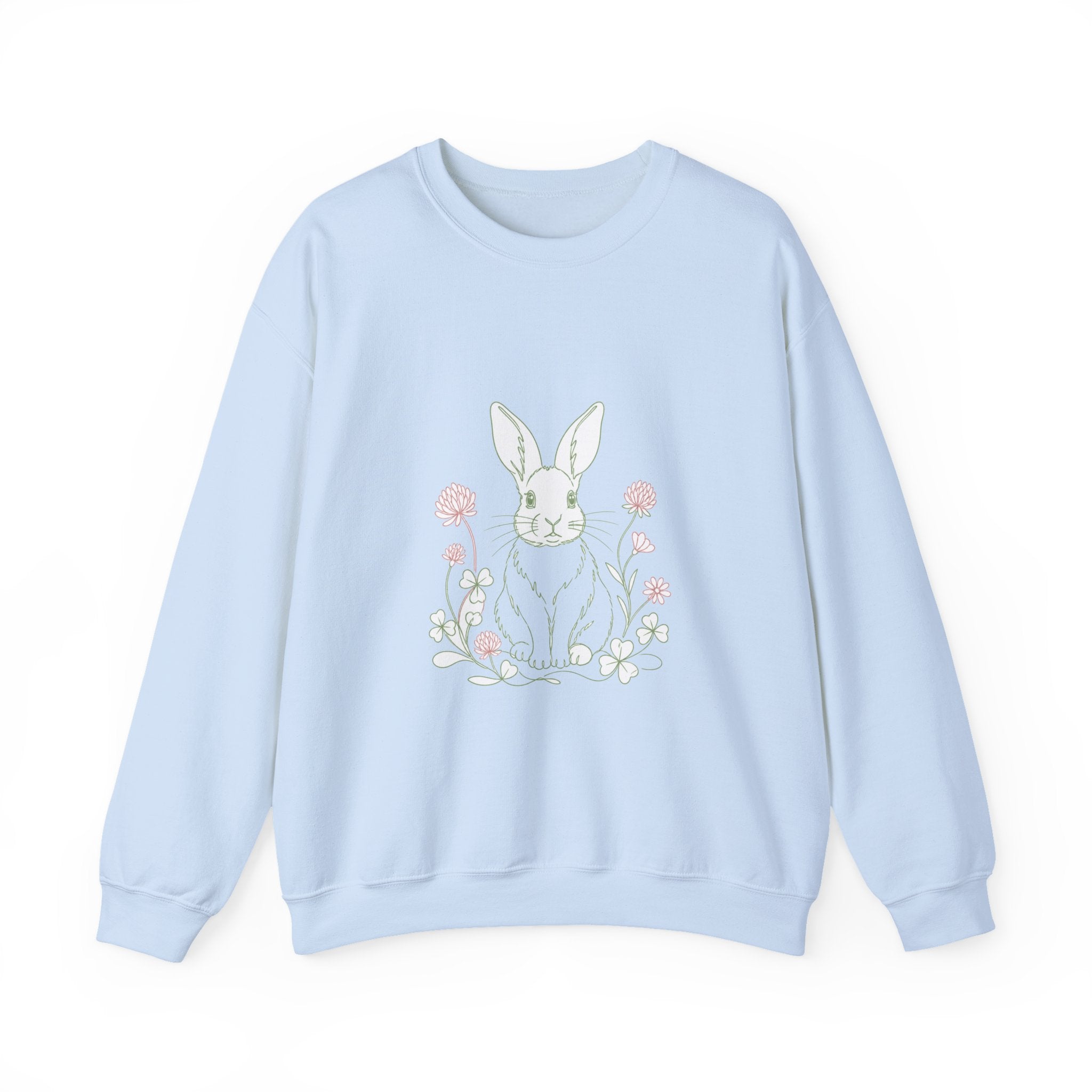 Matching Couple Sweatshirt - Fox & Rabbit Matching Couple Premium Fleece Sweatshirt Minimalist Art His Hers Christmas Gift - Design B