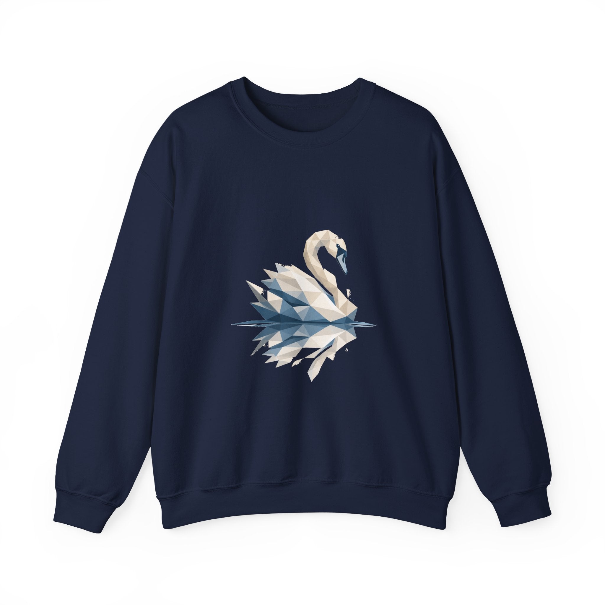 Matching Couple Sweatshirt - Raven & Swan Matching Couple Comfort Colors Crew Geometric Art His Hers Love Gift - Design B