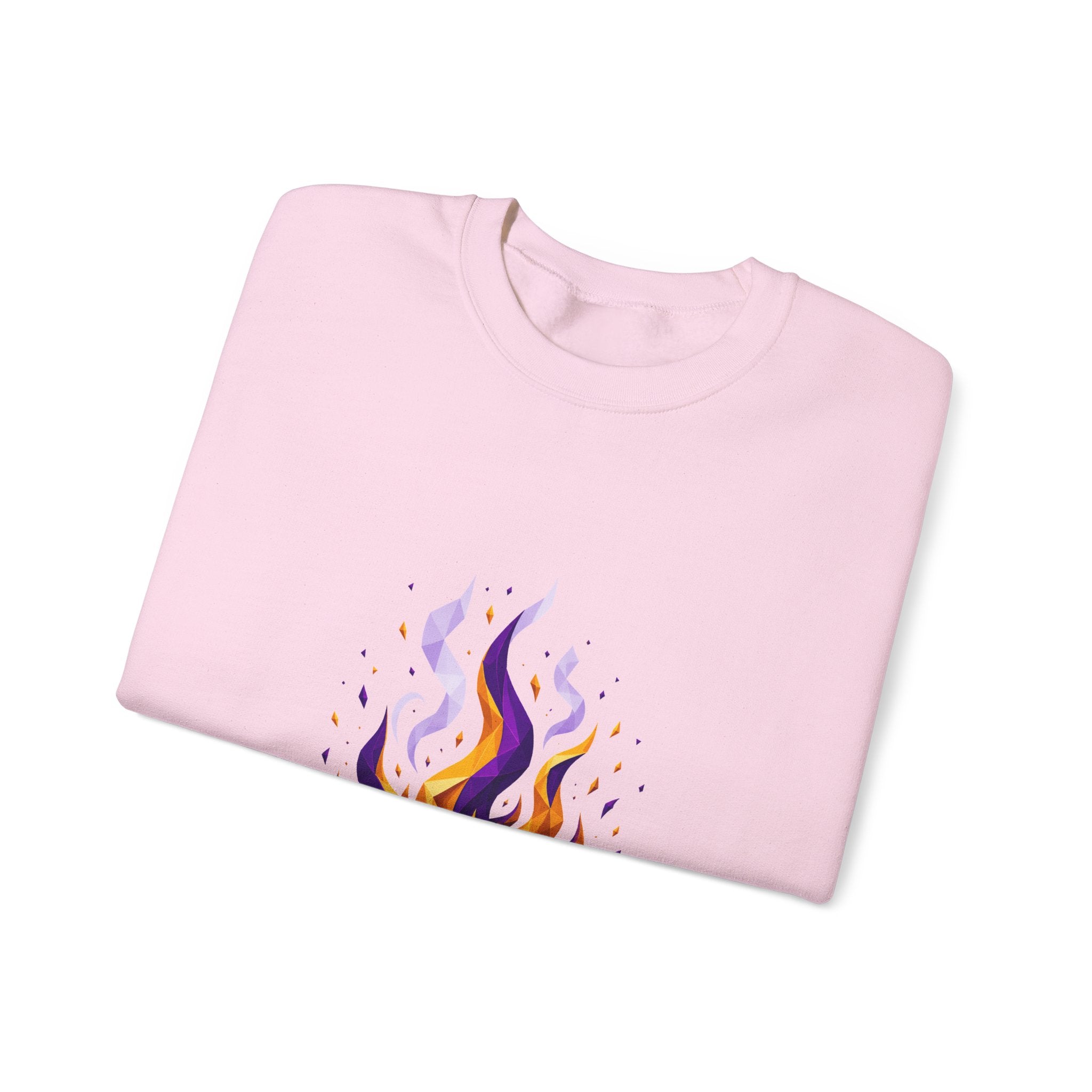 Matching Couple Sweatshirt - Wildfire & Waterfall Matching Couple Comfort Colors Crew Geometric Art His Hers Love Gift - Design A