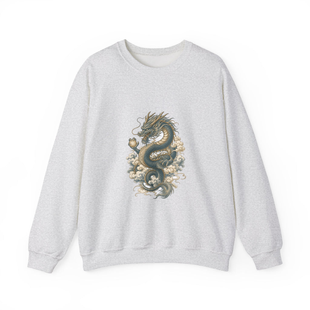 Matching Couple Sweatshirt - Dragon & Phoenix Matching Couple Crewneck Sweatshirt Hand-Drawn Art His Hers Best Friend Gift - Design A