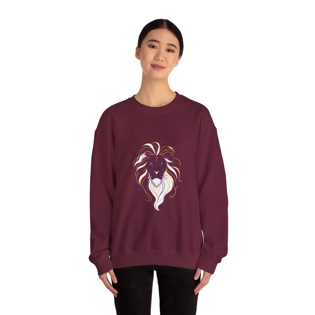 Matching Couple Sweatshirt - Lion & Lamb Matching Couple Comfort Colors Crew Minimalist Art His Hers Christmas Gift - Design A