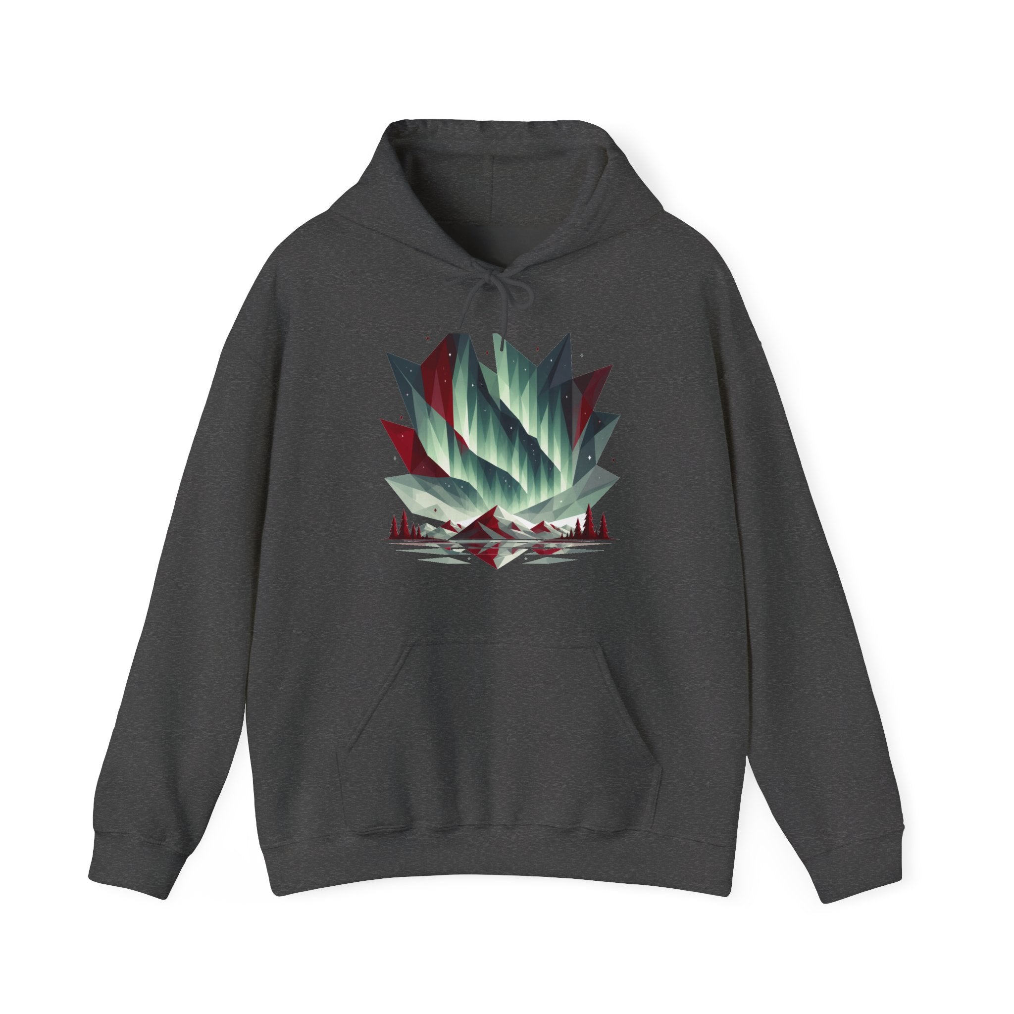 Matching Couple Sweatshirt - Aurora & Southern Cross Matching Couple Hooded Sweatshirt Geometric Art His Hers Couple Gift - Design A