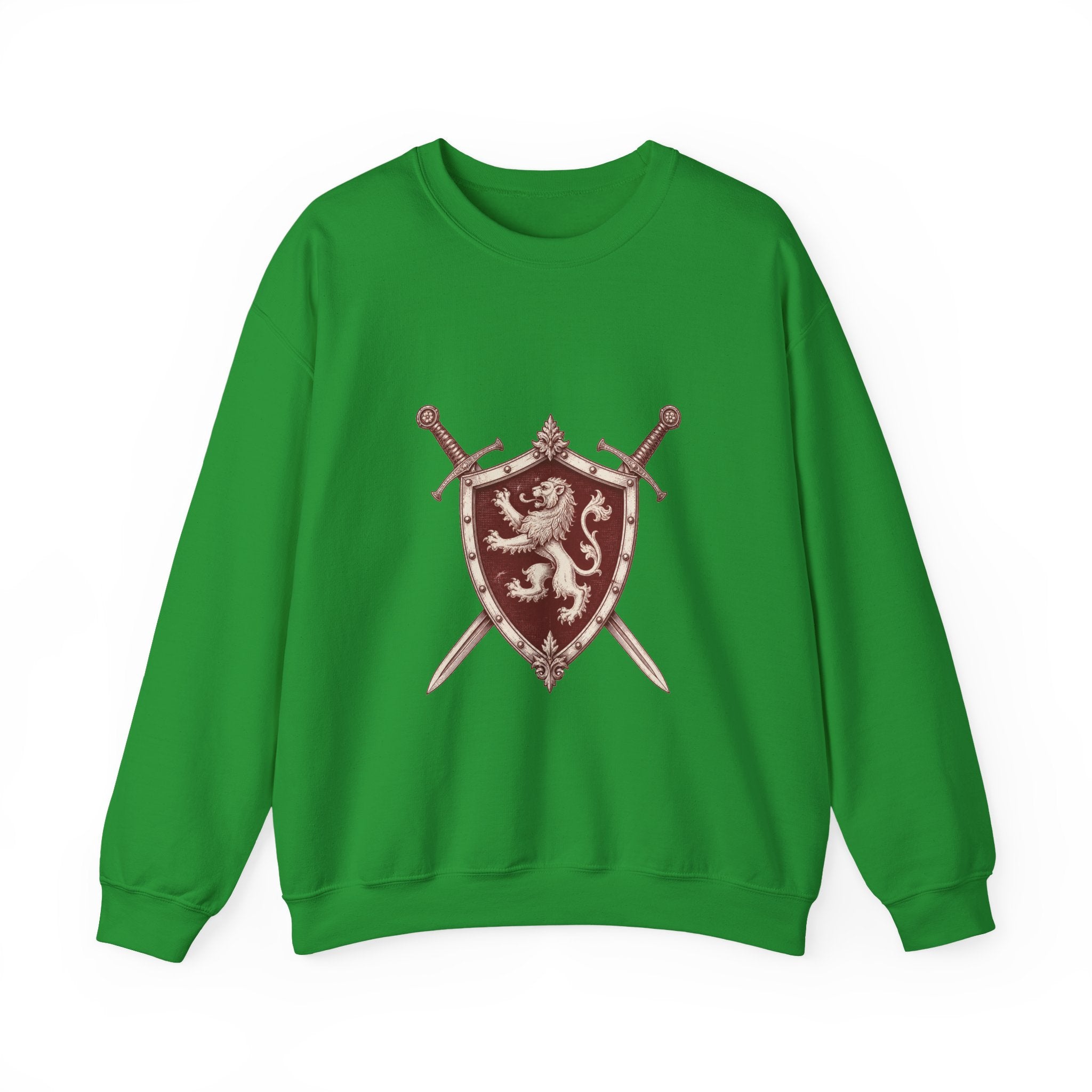 Matching Couple Sweatshirt - Crown & Shield Matching Couple Crewneck Sweatshirt Vintage Art His Hers Wedding Gift - Design B