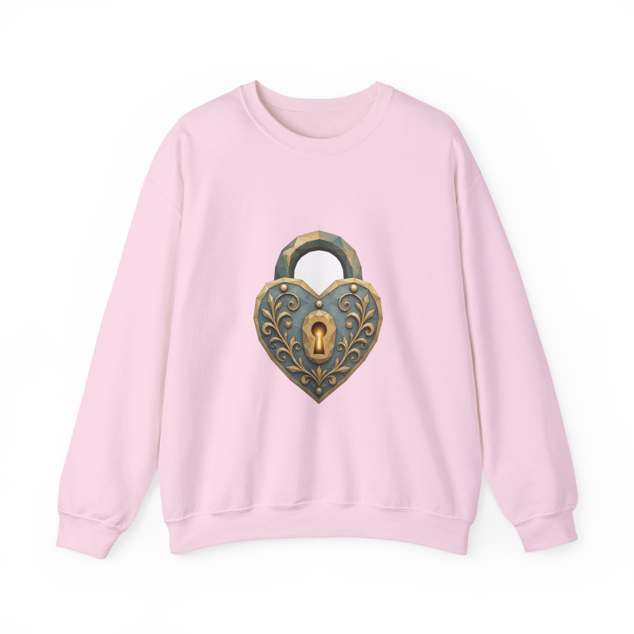 Matching Couple Sweatshirt - Key & Lock Matching Couple Comfort Colors Crew Geometric Art His Hers Love Gift - Design B