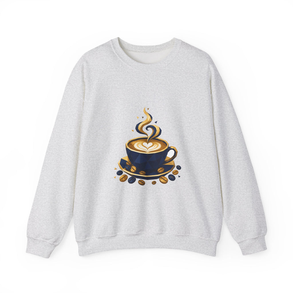 Matching Couple Sweatshirt - Coffee & Tea Matching Couple Comfort Colors Crew Geometric Art His Hers Love Gift - Design A