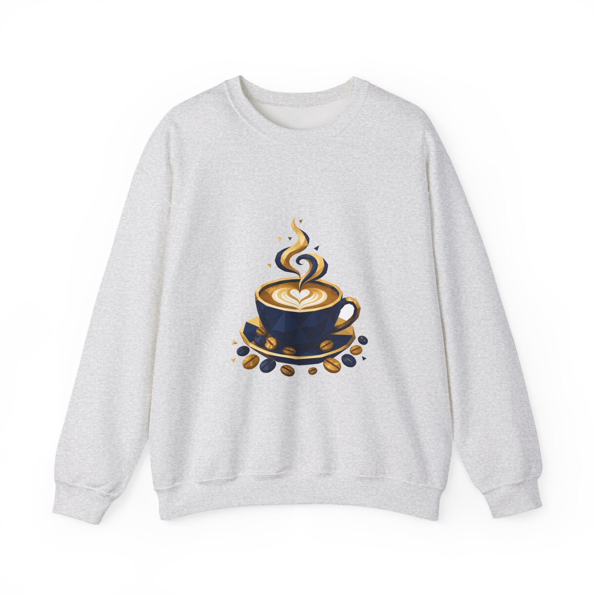 Matching Couple Sweatshirt - Coffee & Tea Matching Couple Comfort Colors Crew Geometric Art His Hers Love Gift - Design A