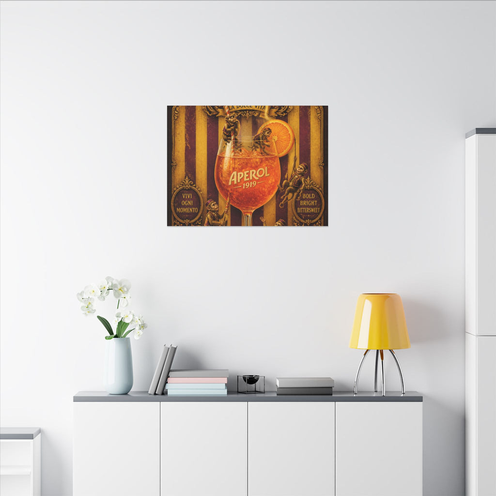 Aperol Spritz Monkeys Wall Art Canvas 24×36 Baroque Studio Decor Maximalist Print