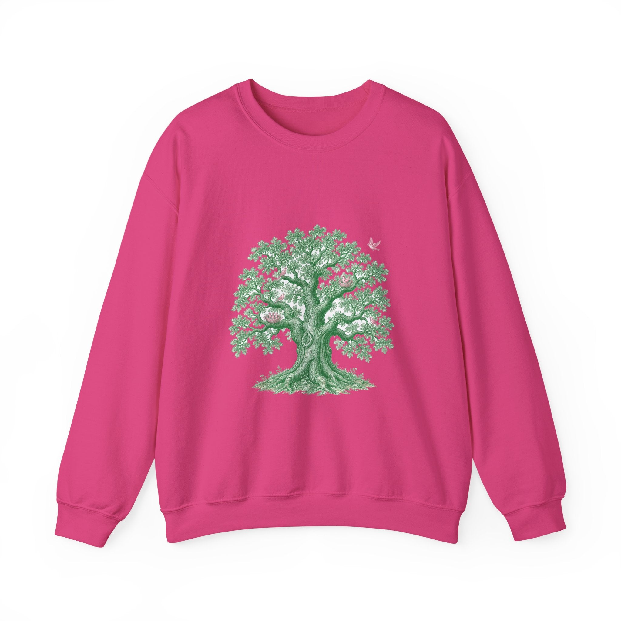 Matching Couple Sweatshirt - Ancient Oak & Deep Roots Matching Couple Crewneck Sweatshirt Vintage Art His Hers Wedding Gift - Design A