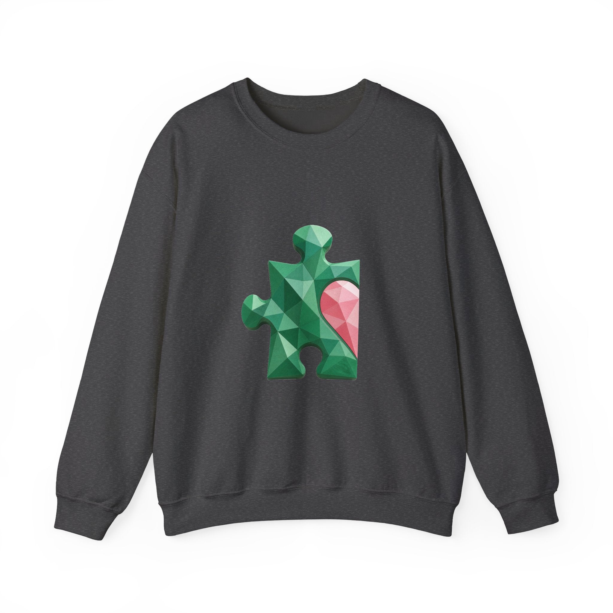 Matching Couple Sweatshirt - Puzzle Pieces Matching Couple Crewneck Sweatshirt Geometric Art His Hers Couple Gift - Design A
