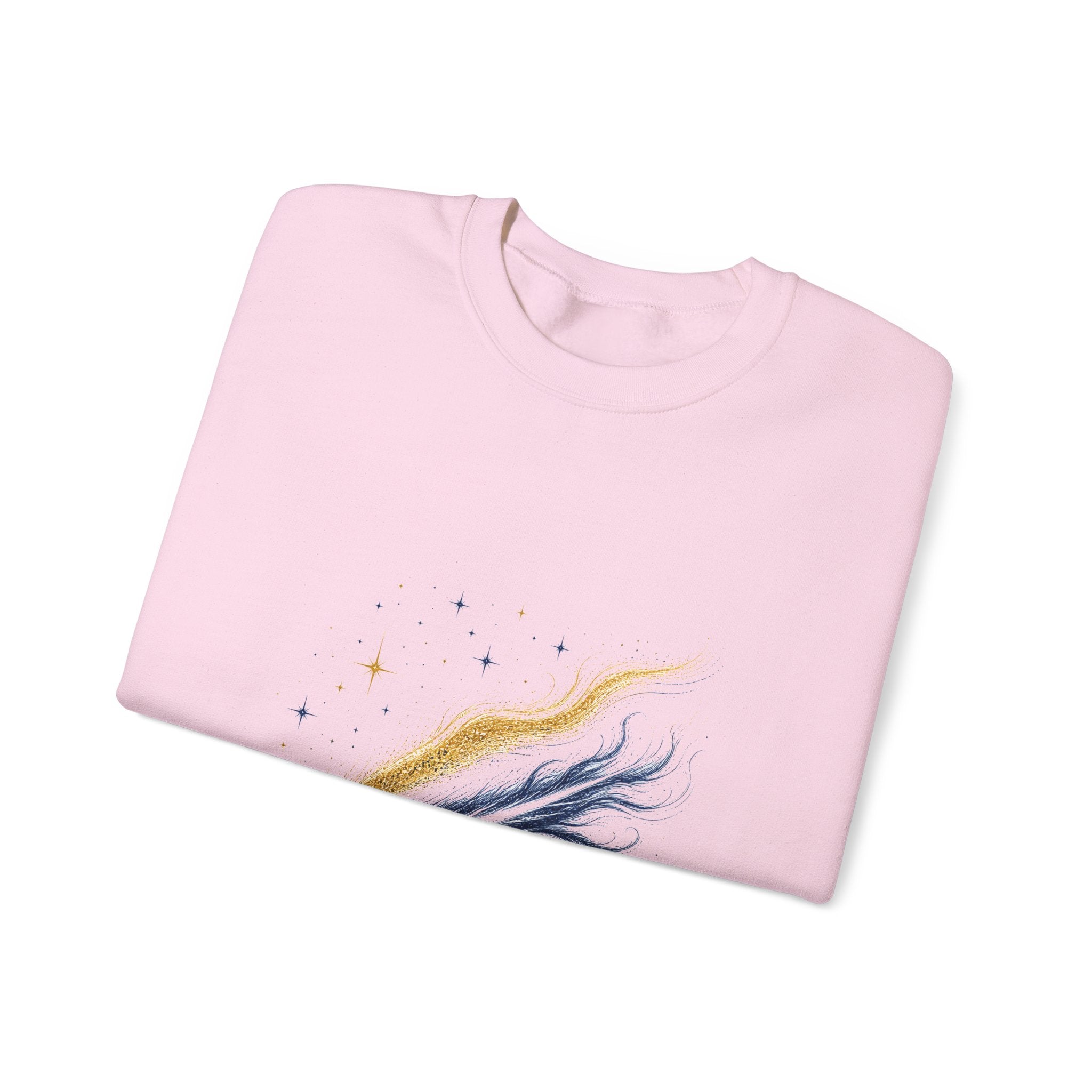 Matching Couple Sweatshirt - Comet & Asteroid Matching Couple Comfort Colors Crew Hand-Drawn Art His Hers Anniversary Gift - Design A