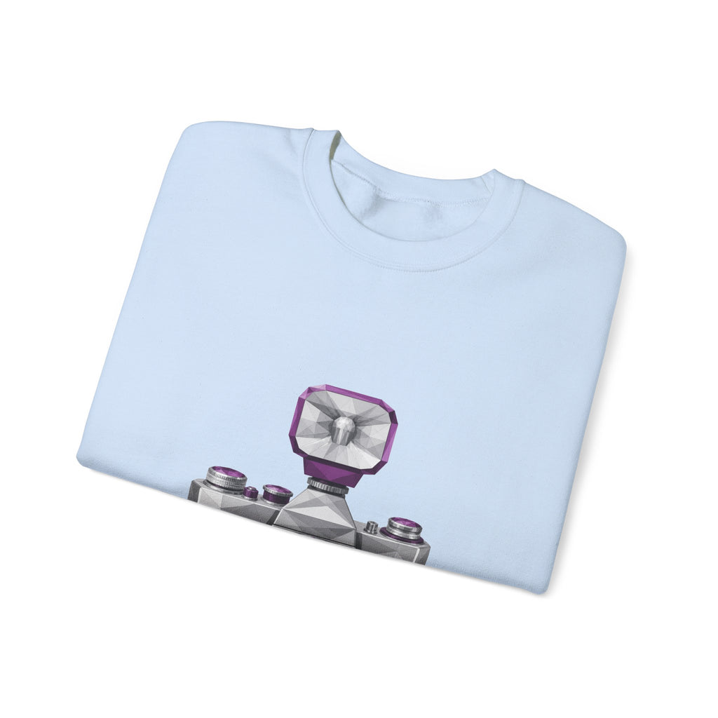 Matching Couple Sweatshirt - Camera & Film Matching Couple Premium Fleece Sweatshirt Geometric Art His Hers Love Gift - Design A