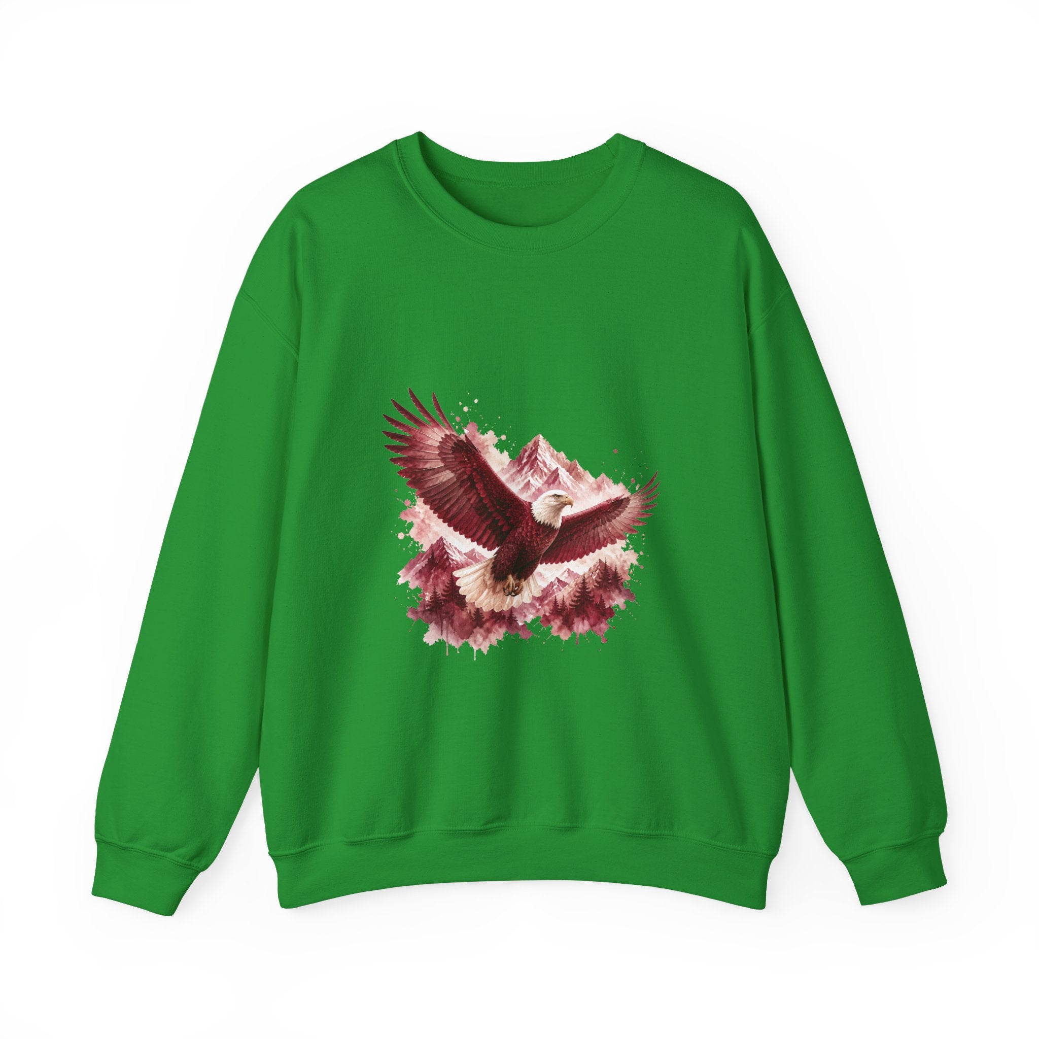 Matching Couple Sweatshirt - Eagle & Whale Matching Couple Crewneck Sweatshirt Watercolor Art His Hers Engagement Gift - Design A