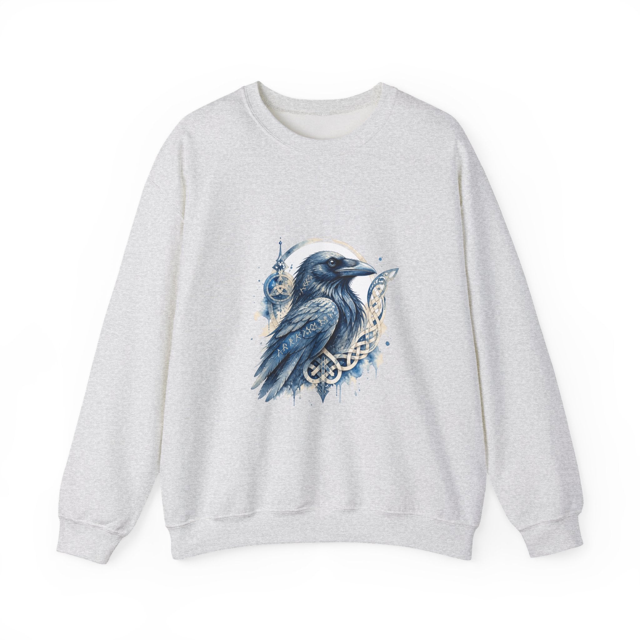 Matching Couple Sweatshirt - Huginn & Muninn Matching Couple Comfort Colors Crew Watercolor Art His Hers Birthday Gift - Design A