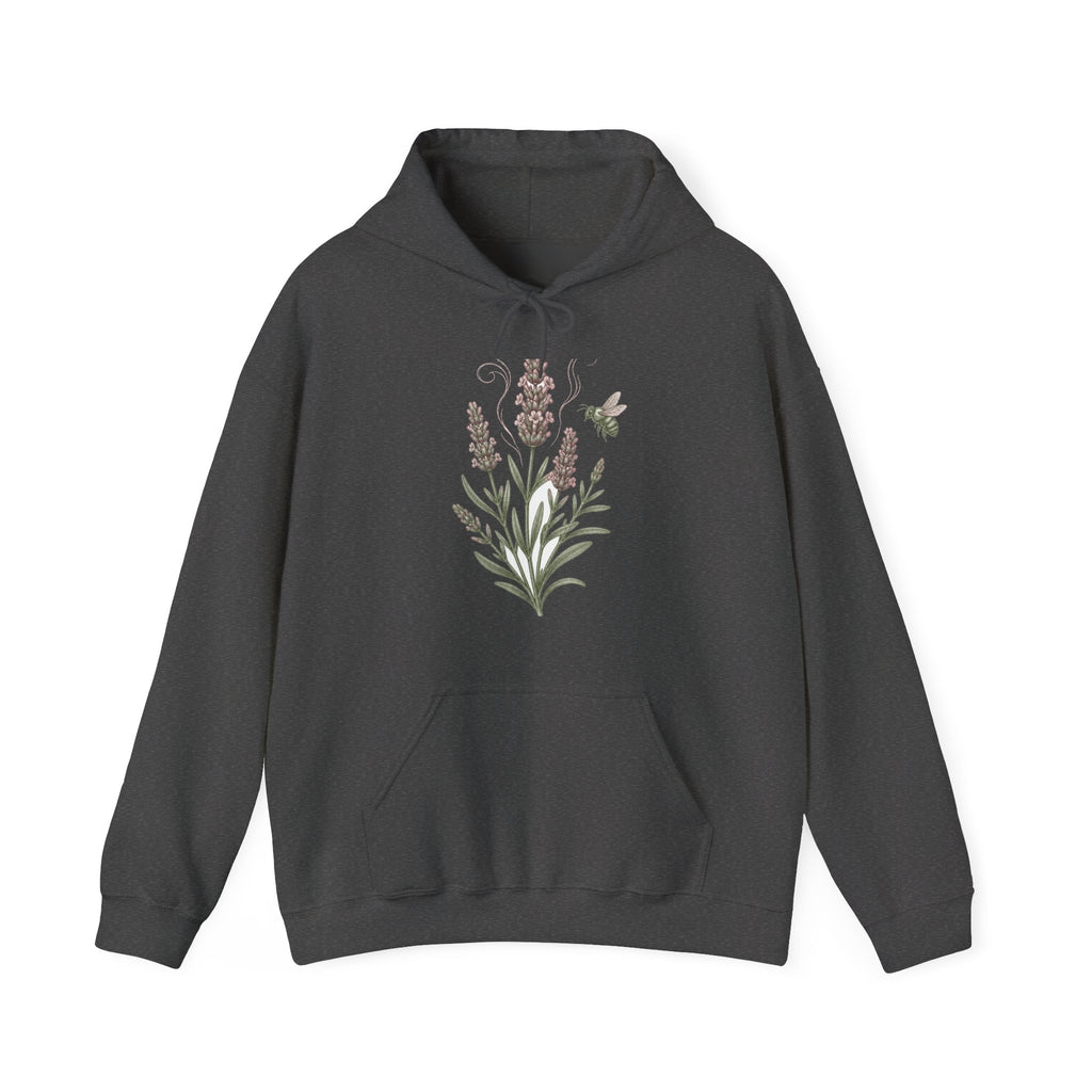 Matching Couple Sweatshirt - Lavender & Thistle Matching Couple Hooded Sweatshirt Vintage Art His Hers Wedding Gift - Design A