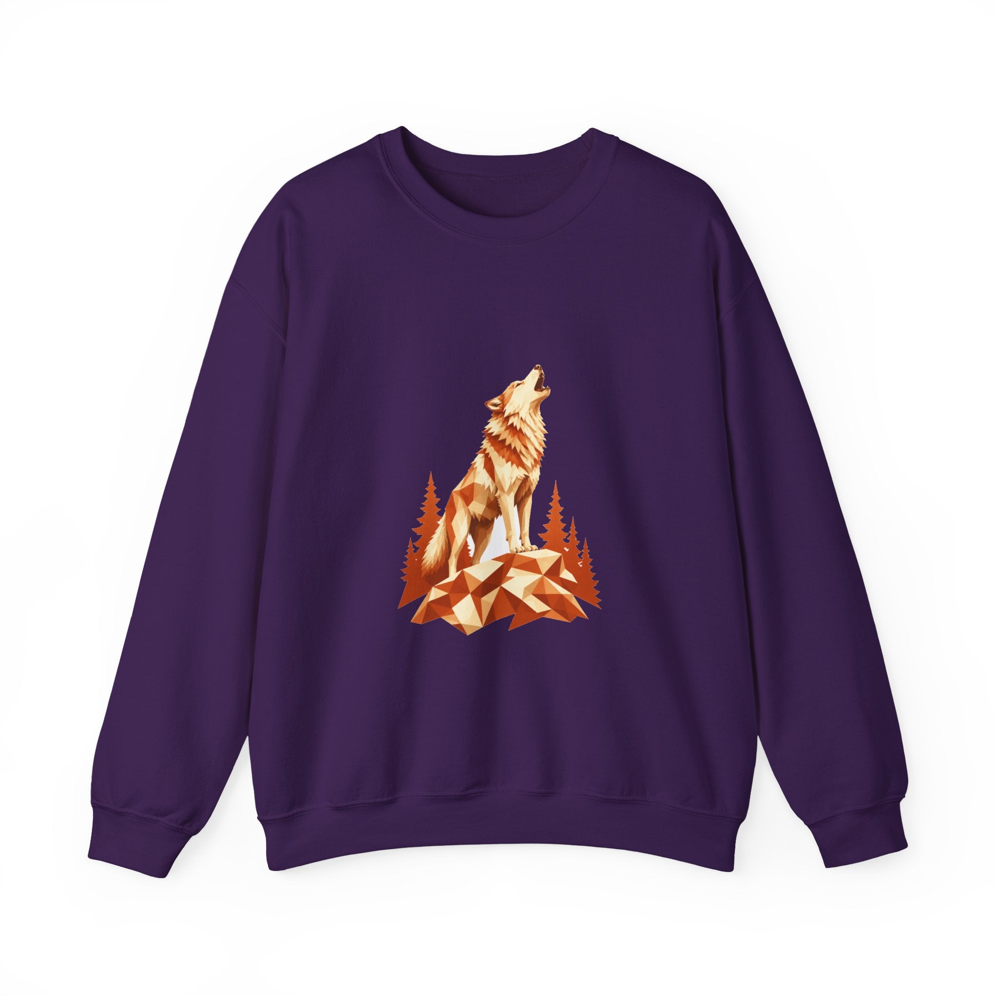 Matching Couple Sweatshirt - Wolf & Dove Matching Couple Crewneck Sweatshirt Geometric Art His Hers Couple Gift - Design A