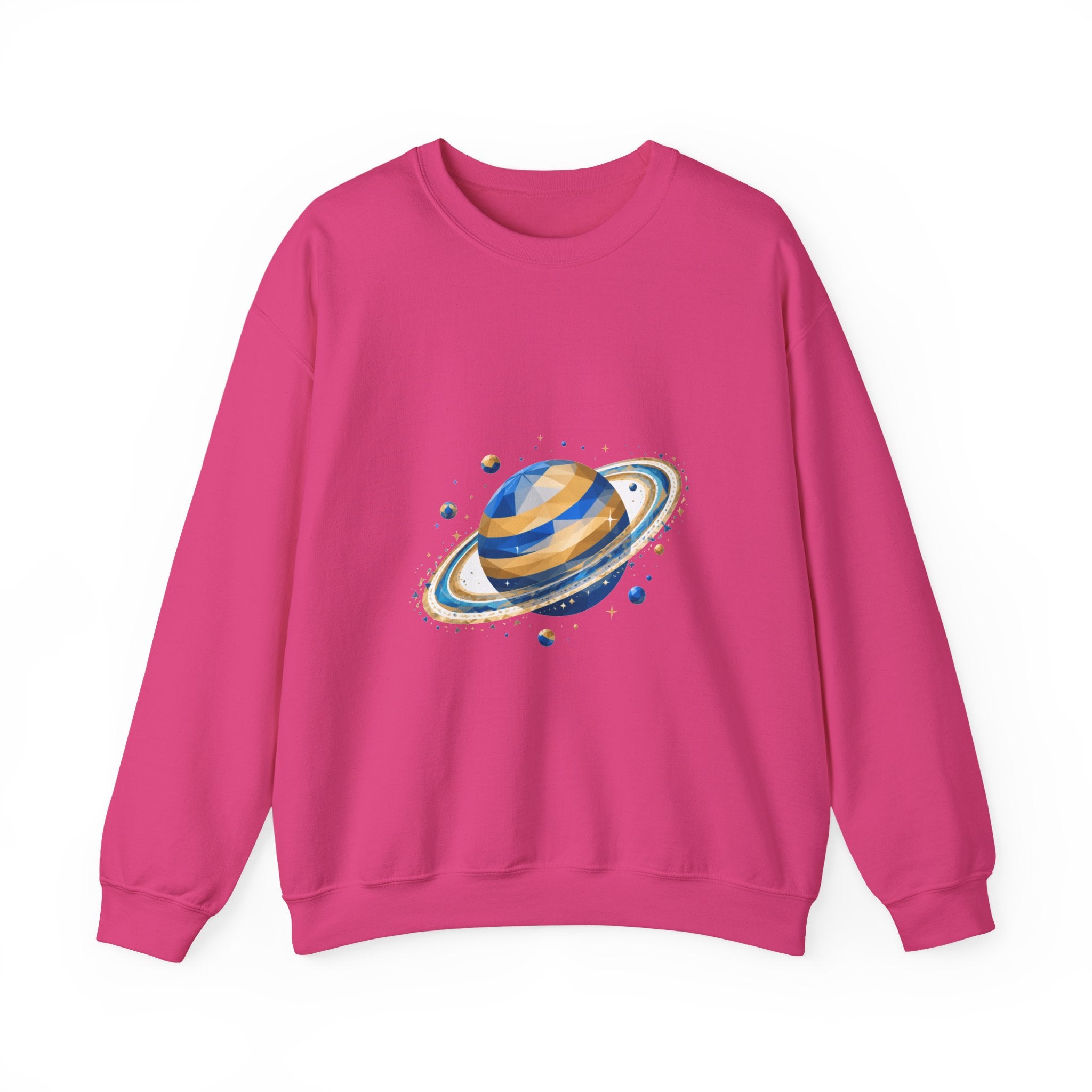 Matching Couple Sweatshirt - Astronaut & Planet Matching Couple Premium Fleece Sweatshirt Geometric Art His Hers Love Gift - Design B