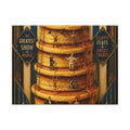 Pancake Stack Platform Wall Art Canvas 16×20 Art Deco Entryway Decor Maximalist Print