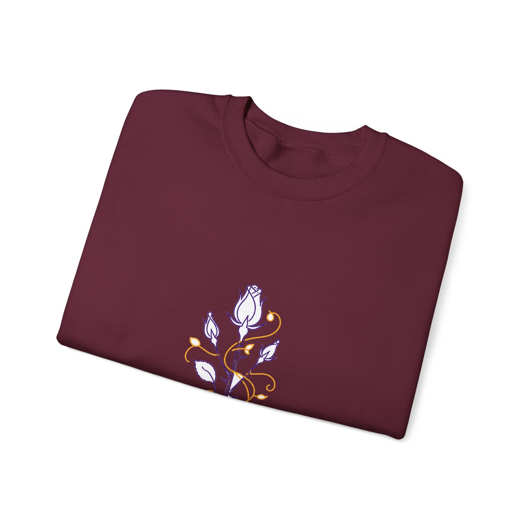 Matching Couple Sweatshirt - Rose & Thorn Matching Couple Premium Fleece Sweatshirt Minimalist Art His Hers Christmas Gift - Design B